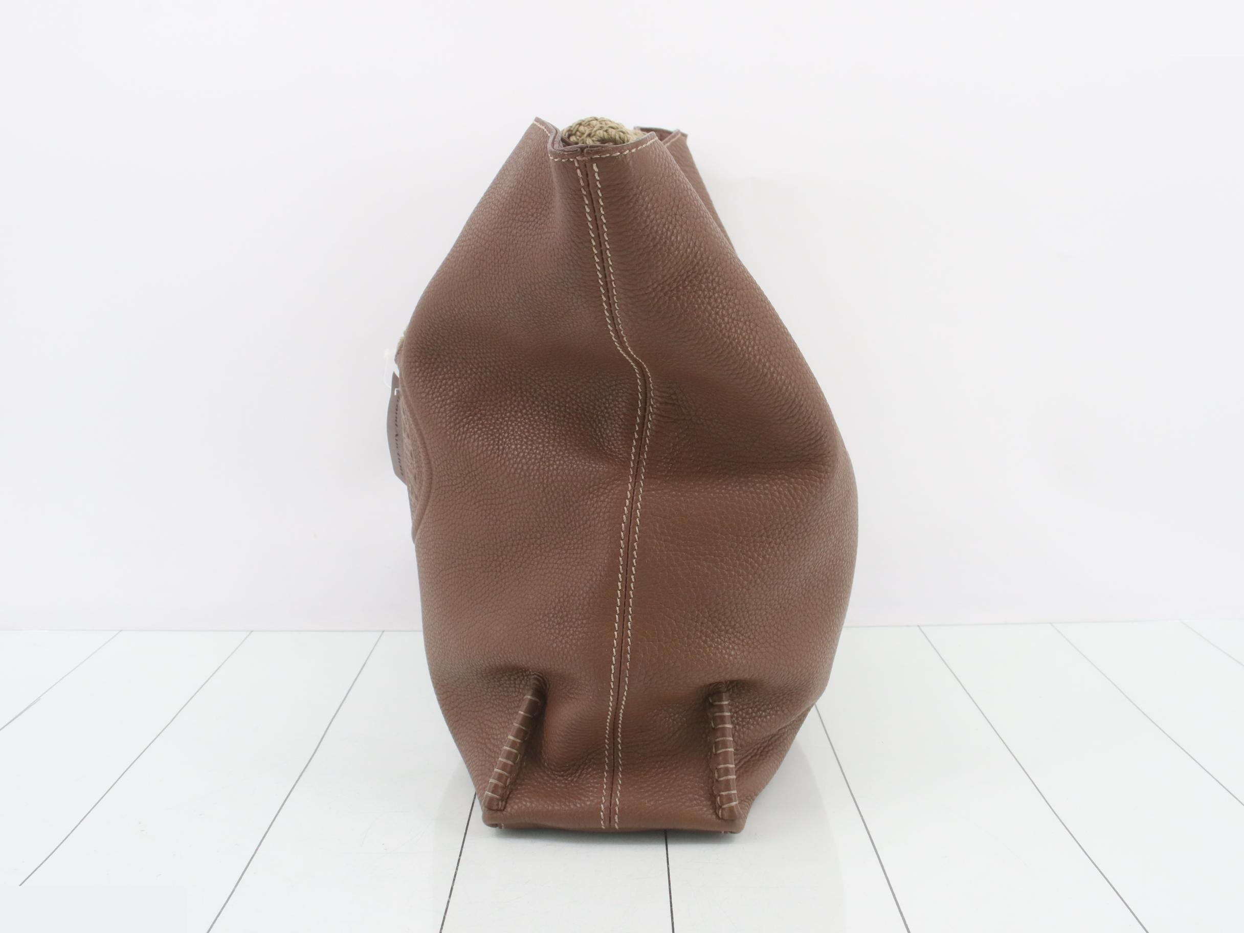 handbag, men's/women's, Selleria model, brown, logo mark. — view 3