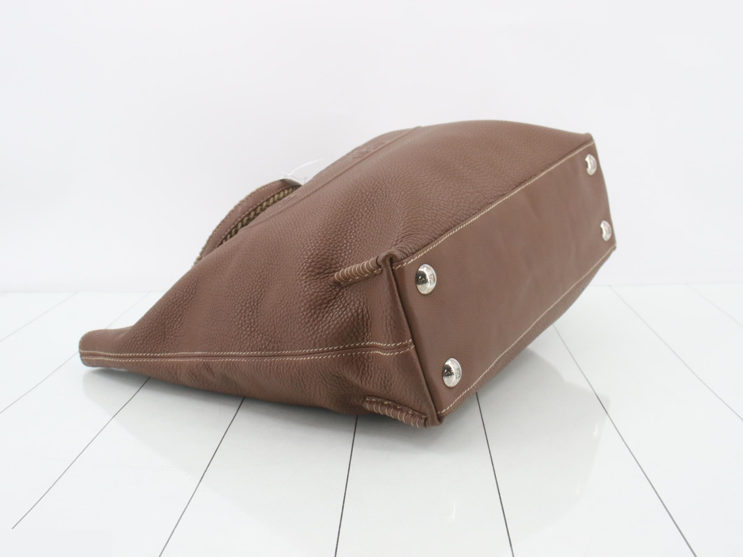 handbag, men's/women's, Selleria model, brown, logo mark. — view 5