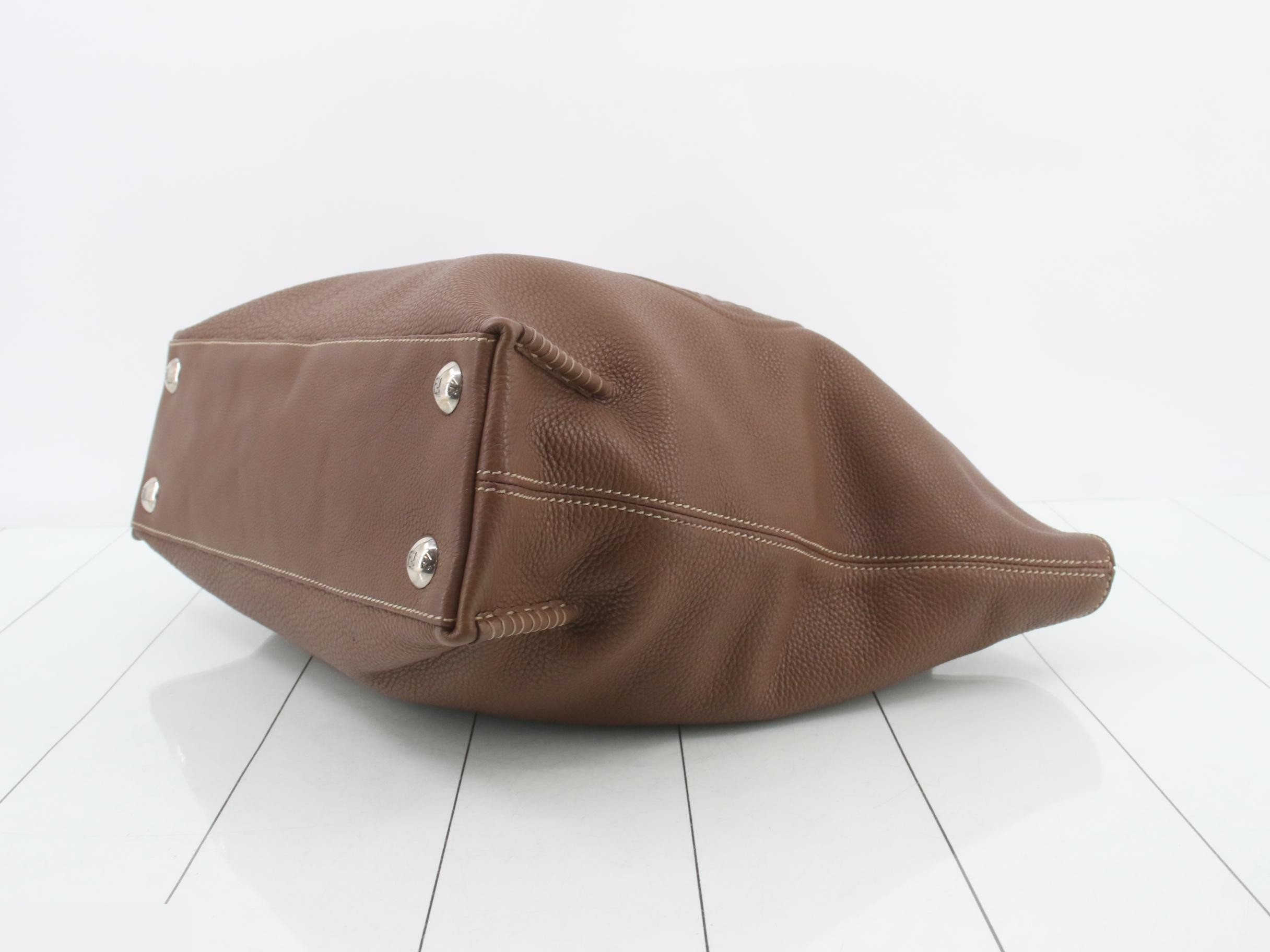 handbag, men's/women's, Selleria model, brown, logo mark. — view 6