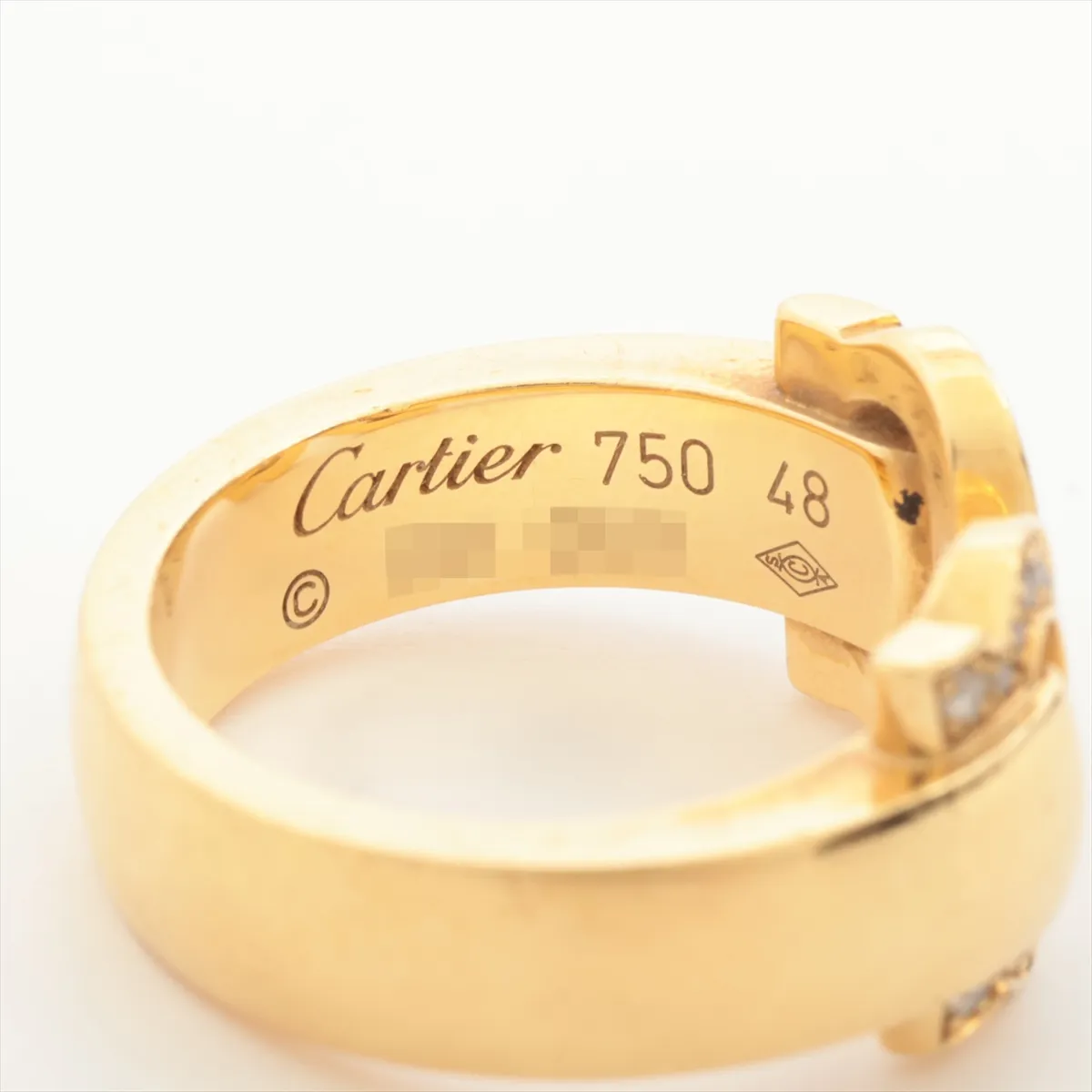 2C Boucle Cé Diamond Ring, 750 (Yellow Gold), 9.0g, Size 48, OH0511, Metal Scratches — view 3
