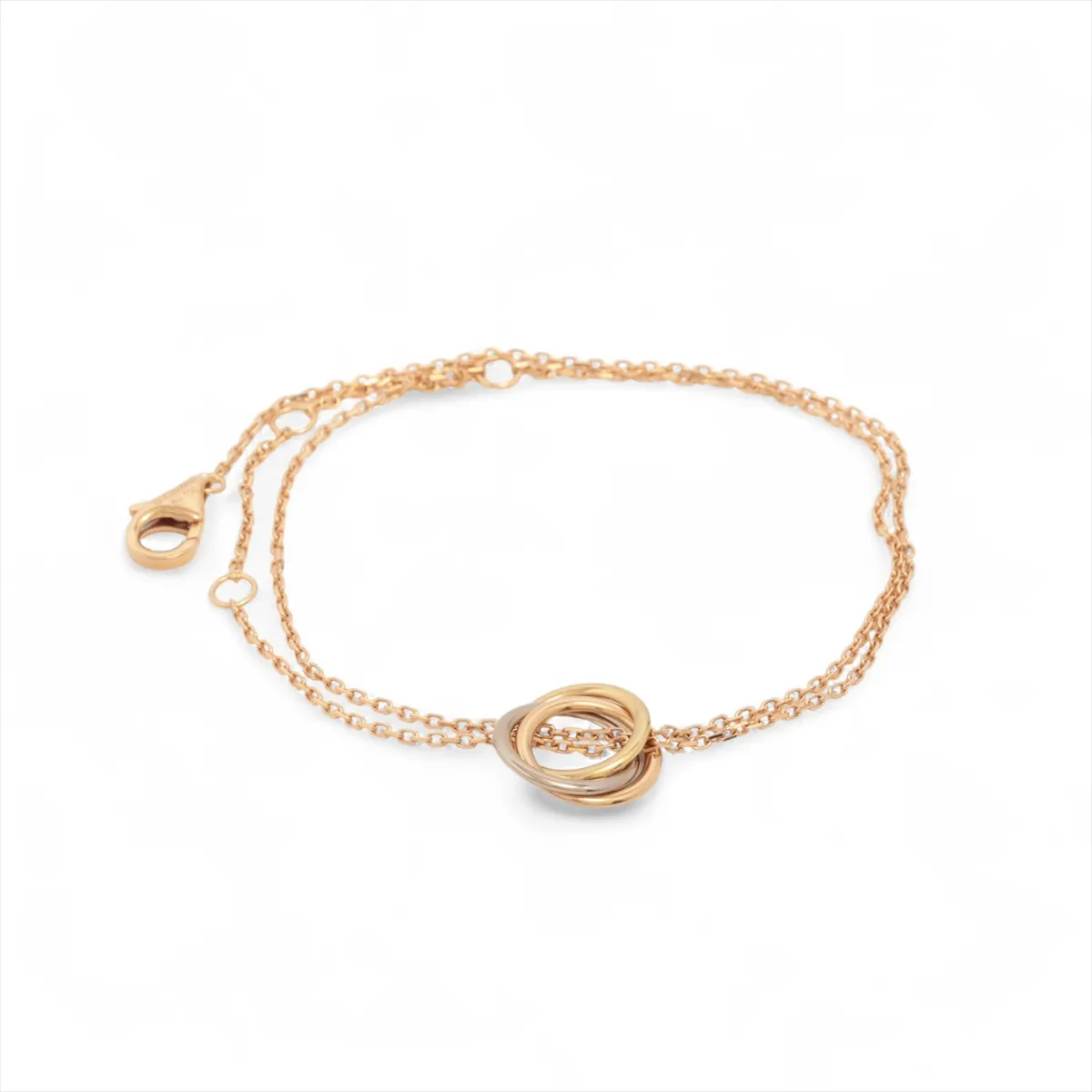 Sweet Trinity Bracelet 750 (Yellow Gold x Pink Gold x White Gold) 2.2g EQU798