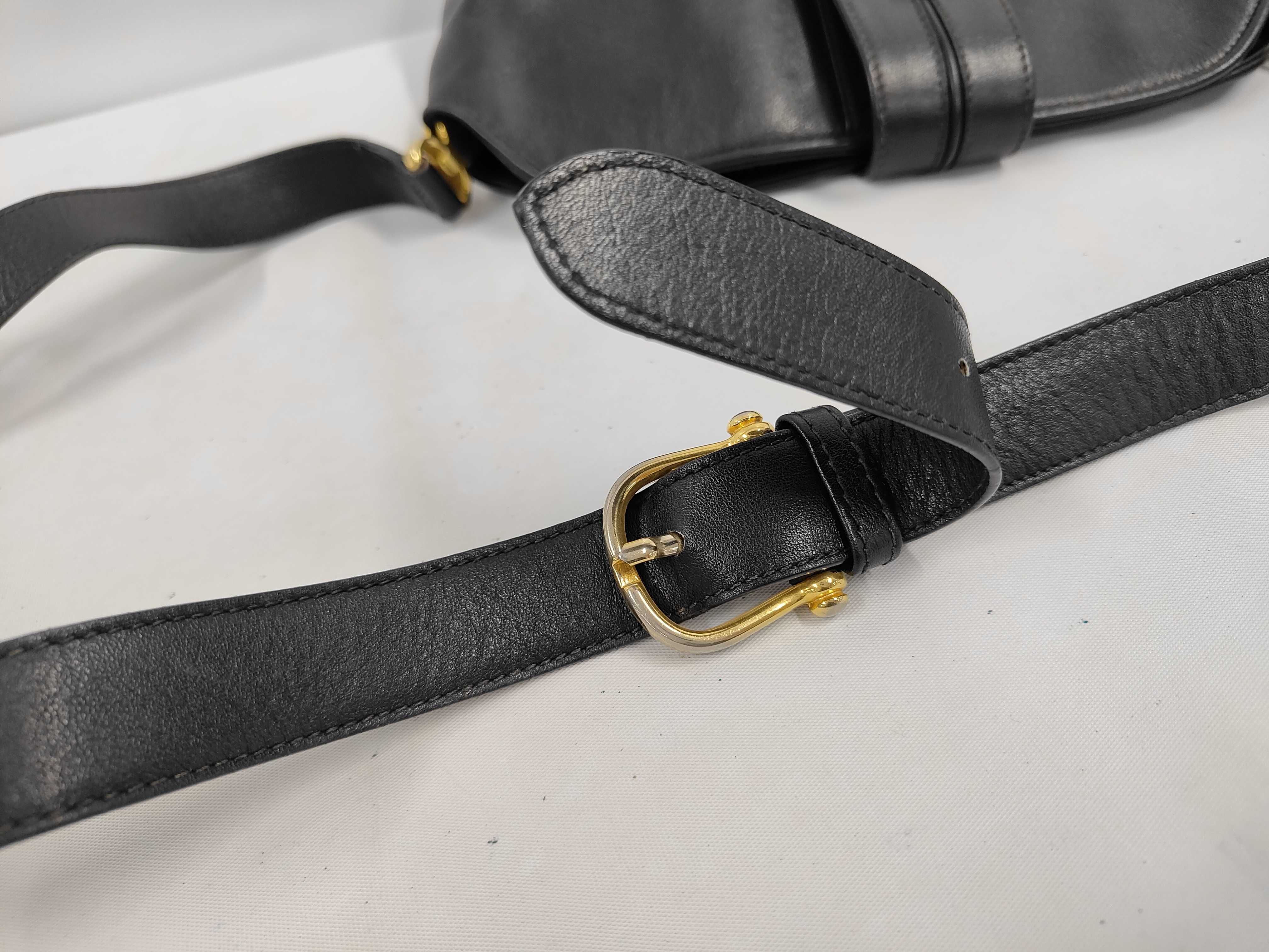 Shoulder Bag, Leather, Black, with Hardware — view 5