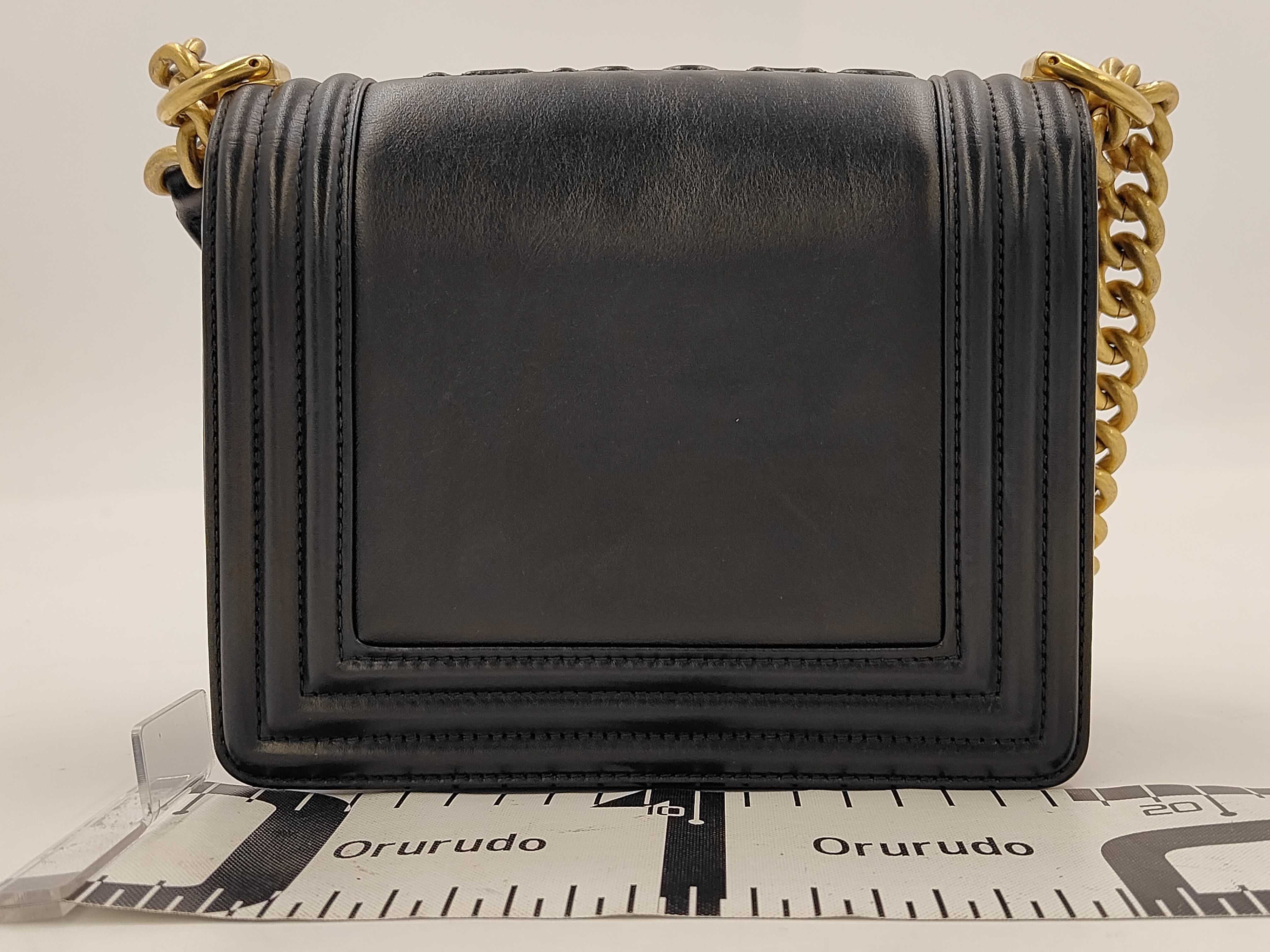 Boy Chanel Mini Chain Shoulder Bag, Calfskin, Black — view 2