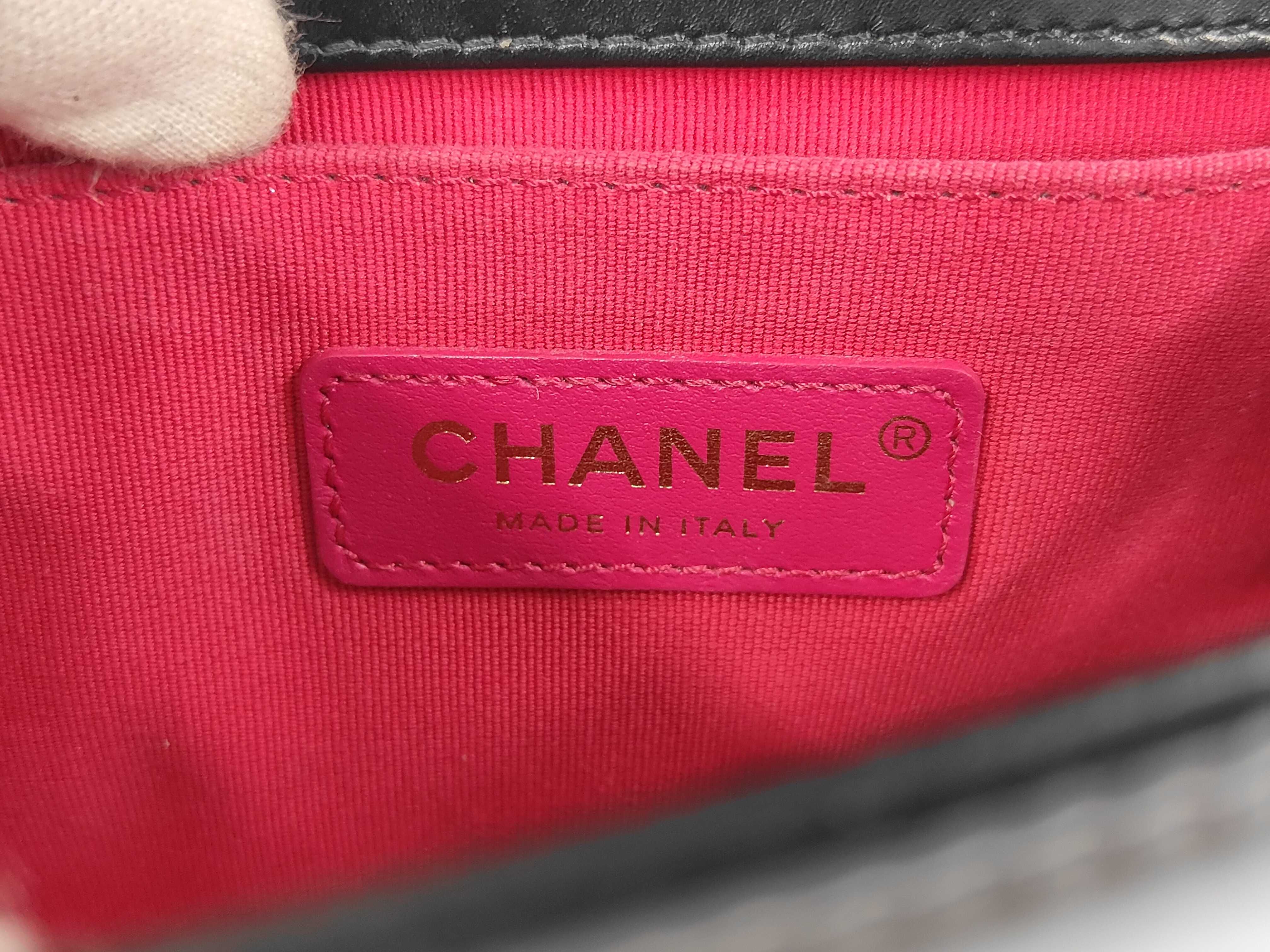 Boy Chanel Mini Chain Shoulder Bag, Calfskin, Black — view 10