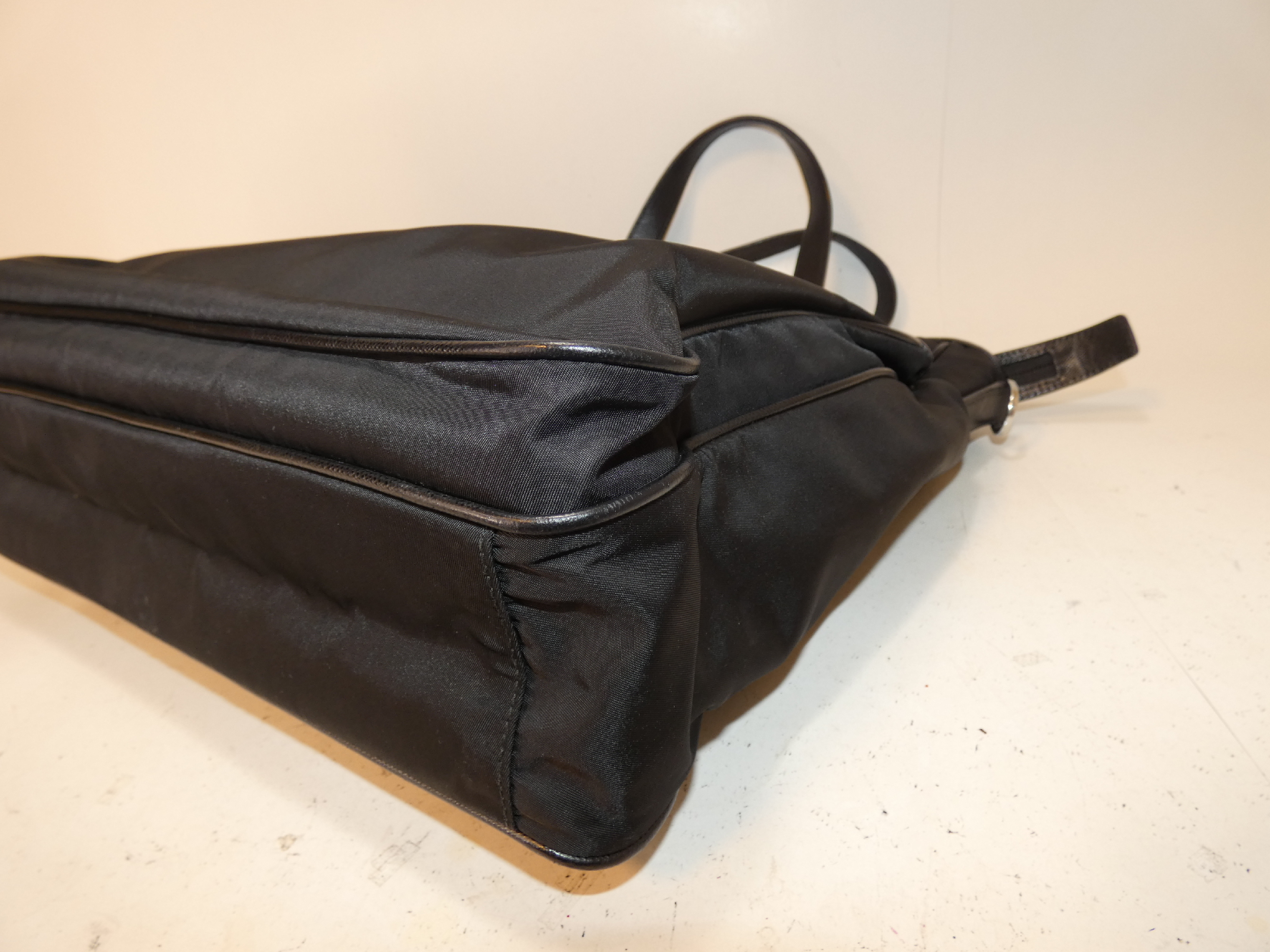 2-way Saffiano Nylon Black Handbag — view 7