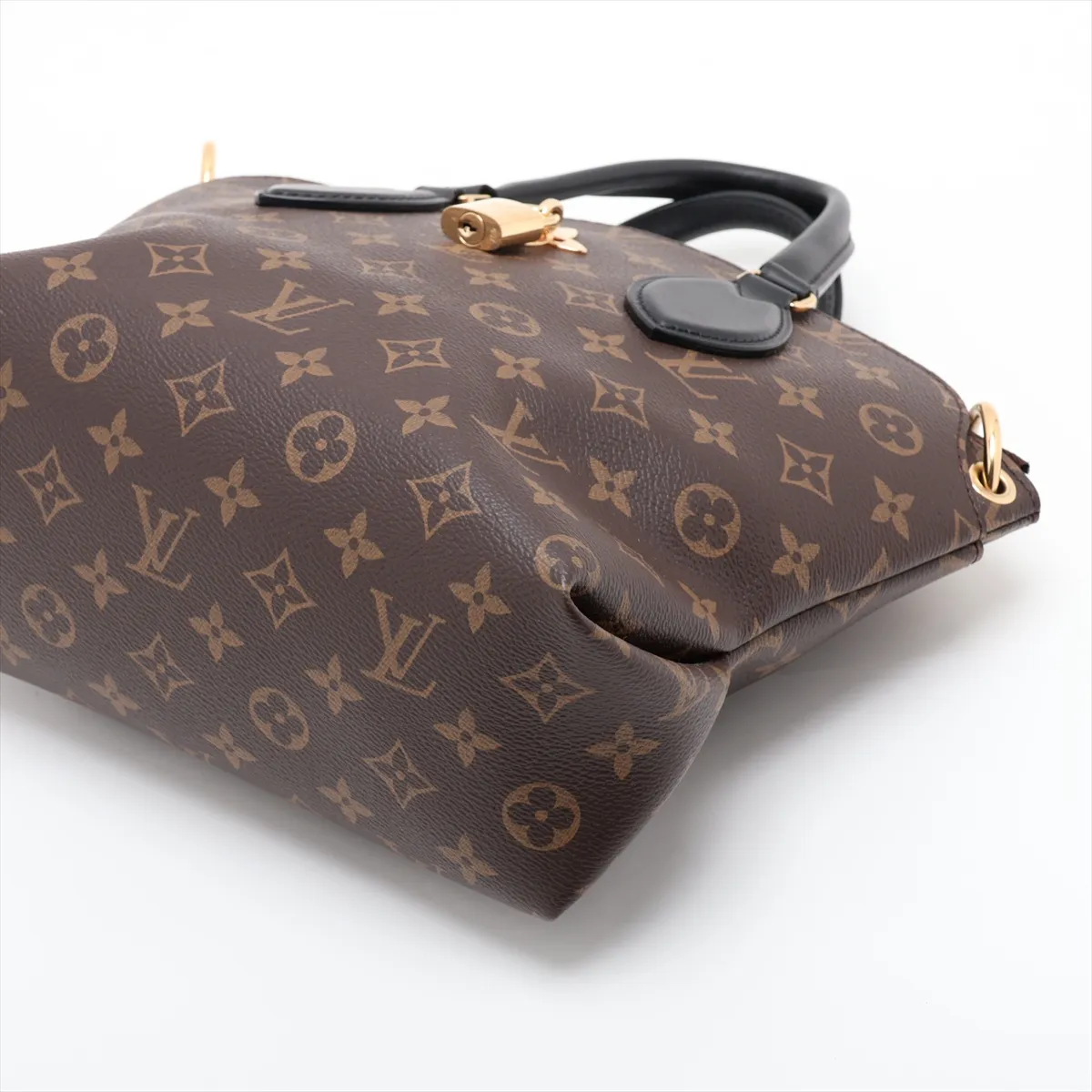 Monogram Flower Zipped Tote PM M44351 TJ3149 Brown — view 3