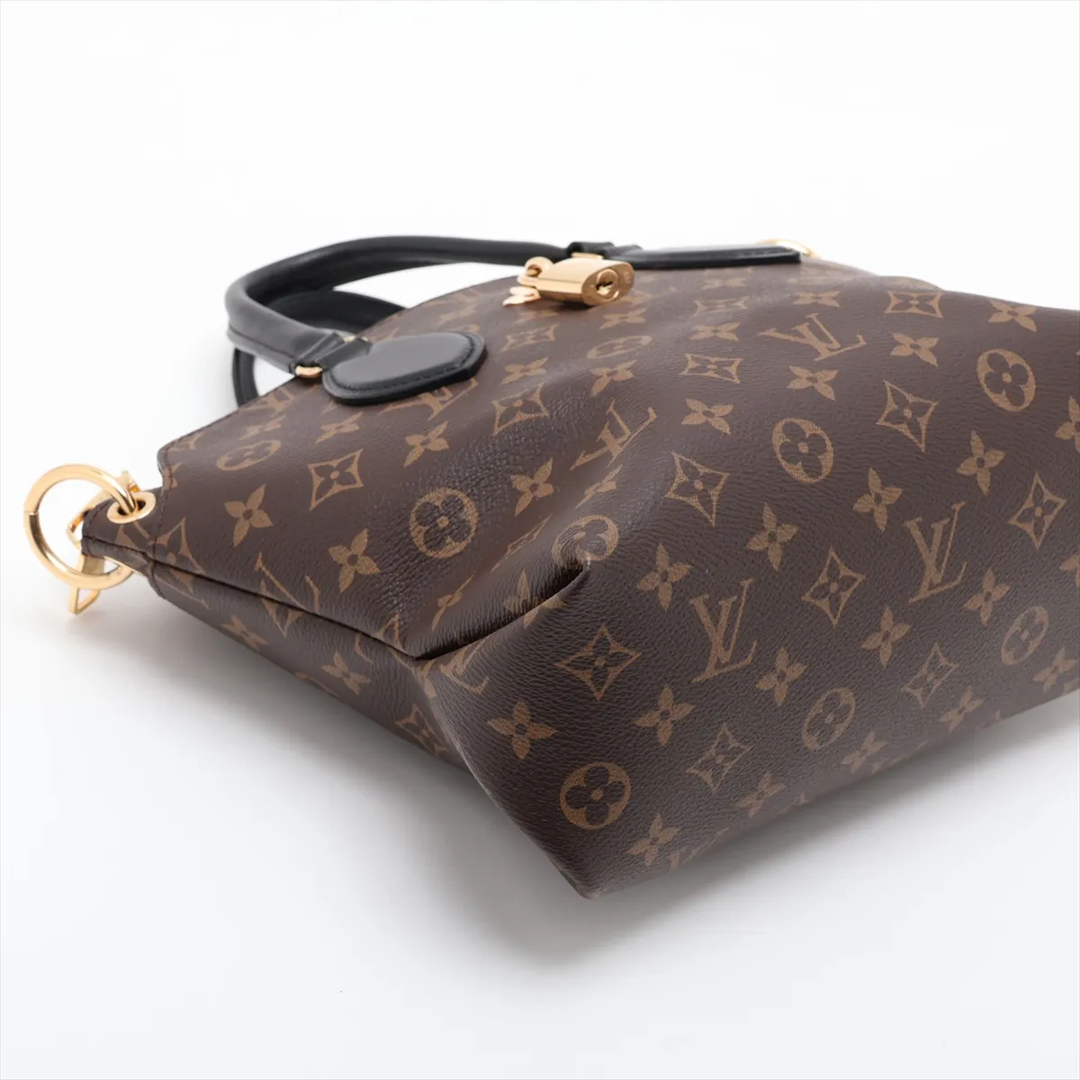 Monogram Flower Zipped Tote PM M44351 TJ3149 Brown — view 4