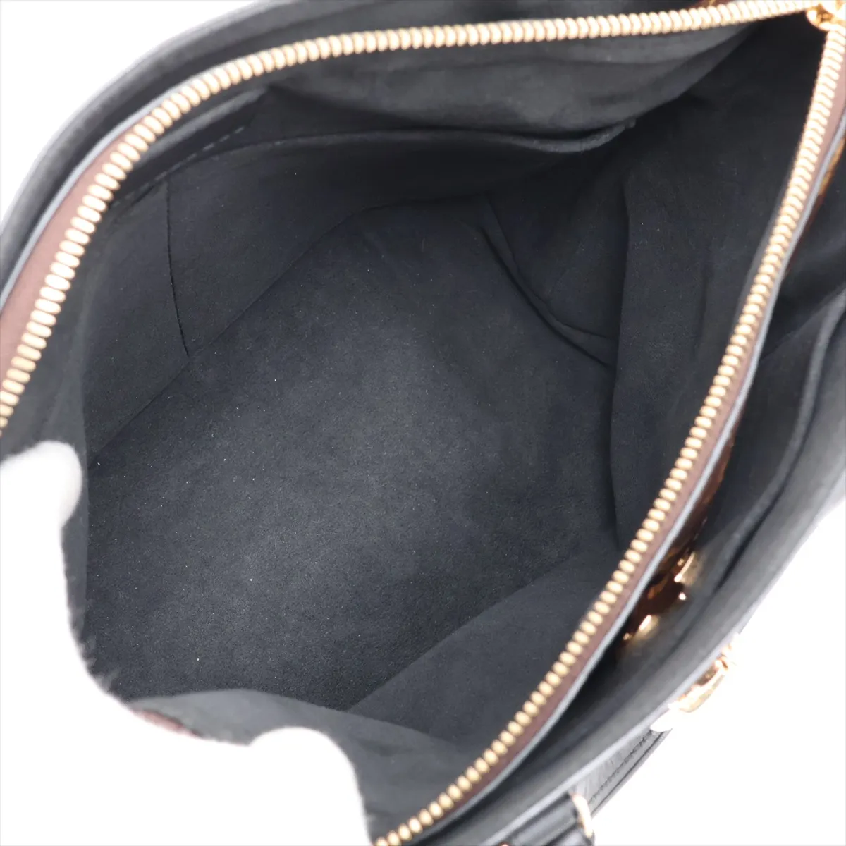 Monogram Flower Zipped Tote PM M44351 TJ3149 Brown — view 8