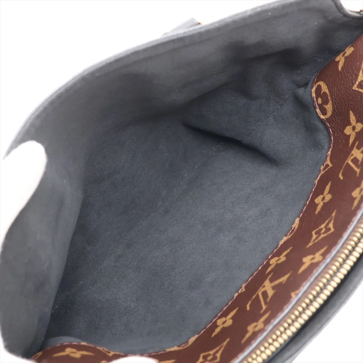 Monogram Flower Zipped Tote PM M44351 TJ3149 Brown — view 9