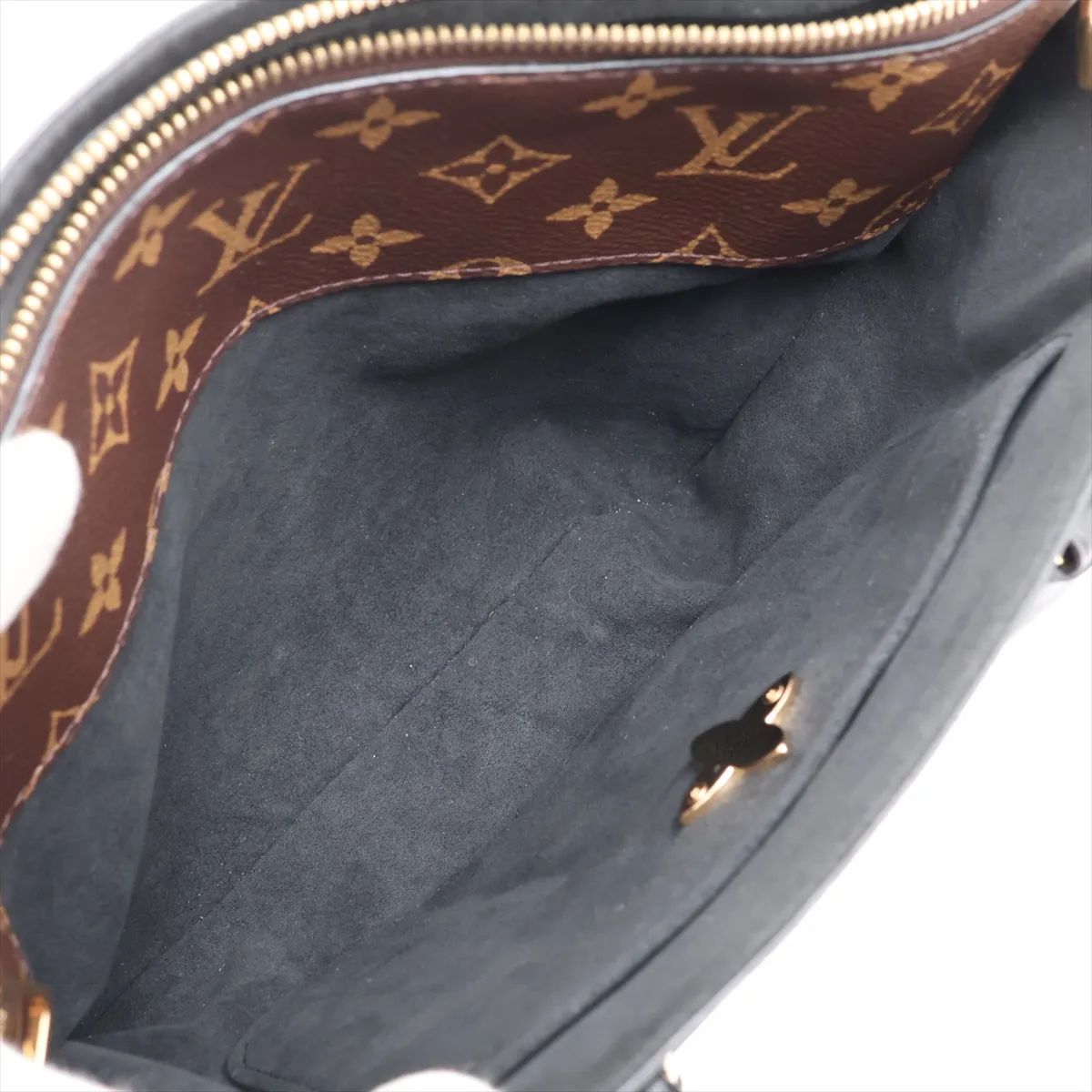 Monogram Flower Zipped Tote PM M44351 TJ3149 Brown — view 10