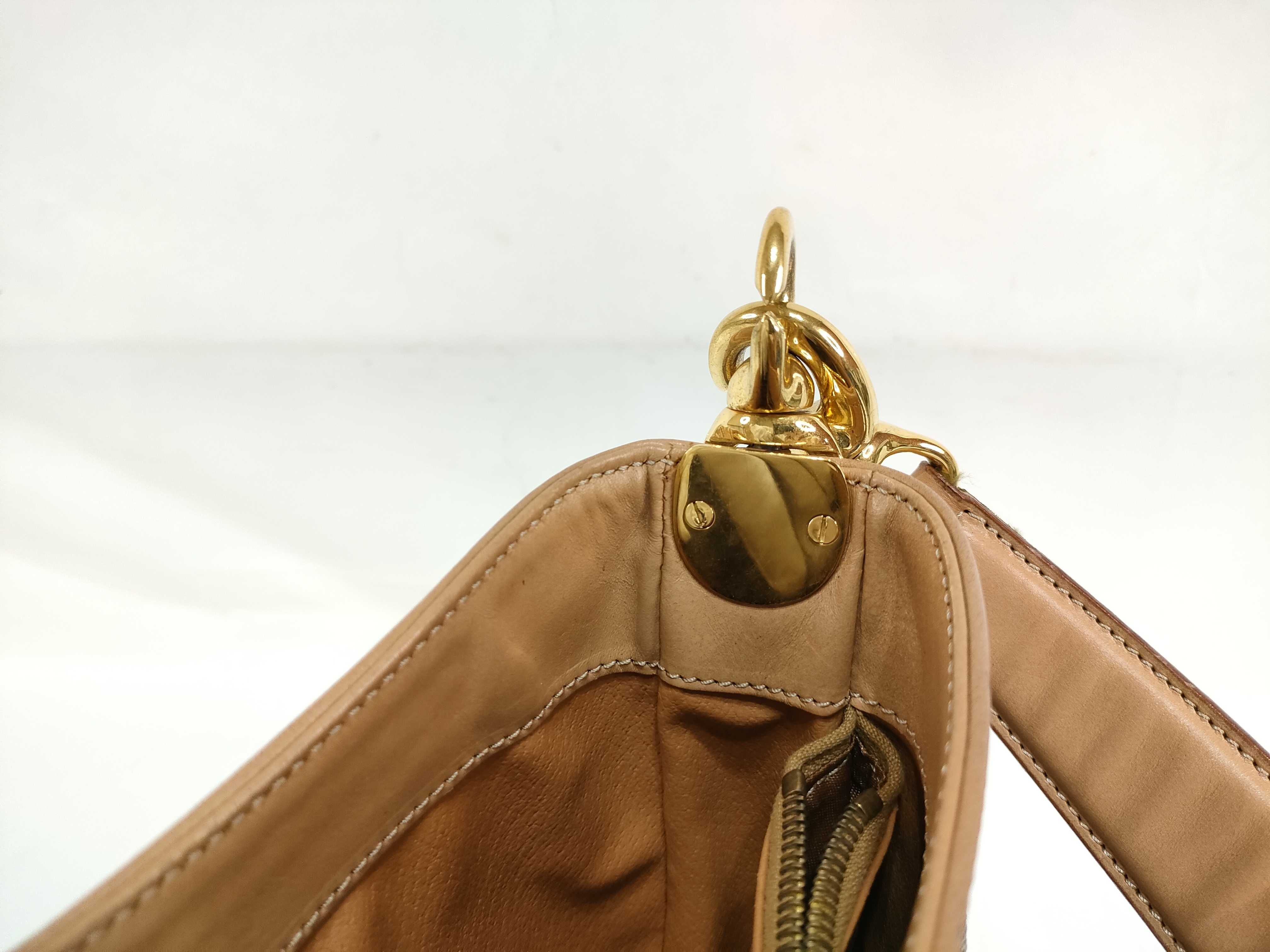 Macadam pattern circle one-shoulder bag with gold hardware — view 14