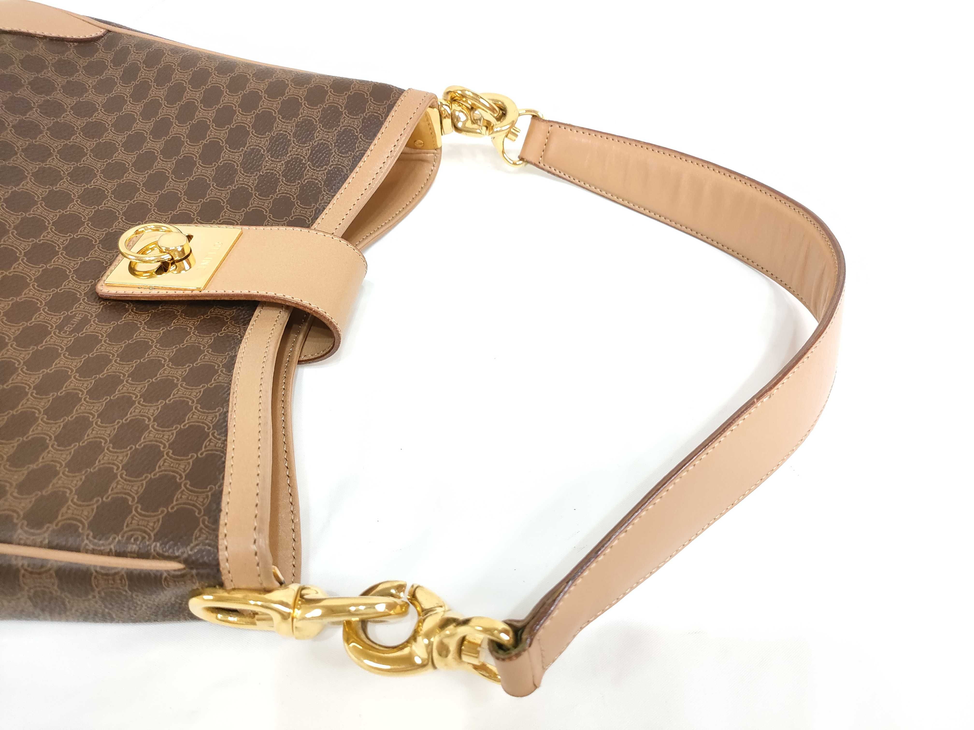 Macadam pattern circle one-shoulder bag with gold hardware — view 3
