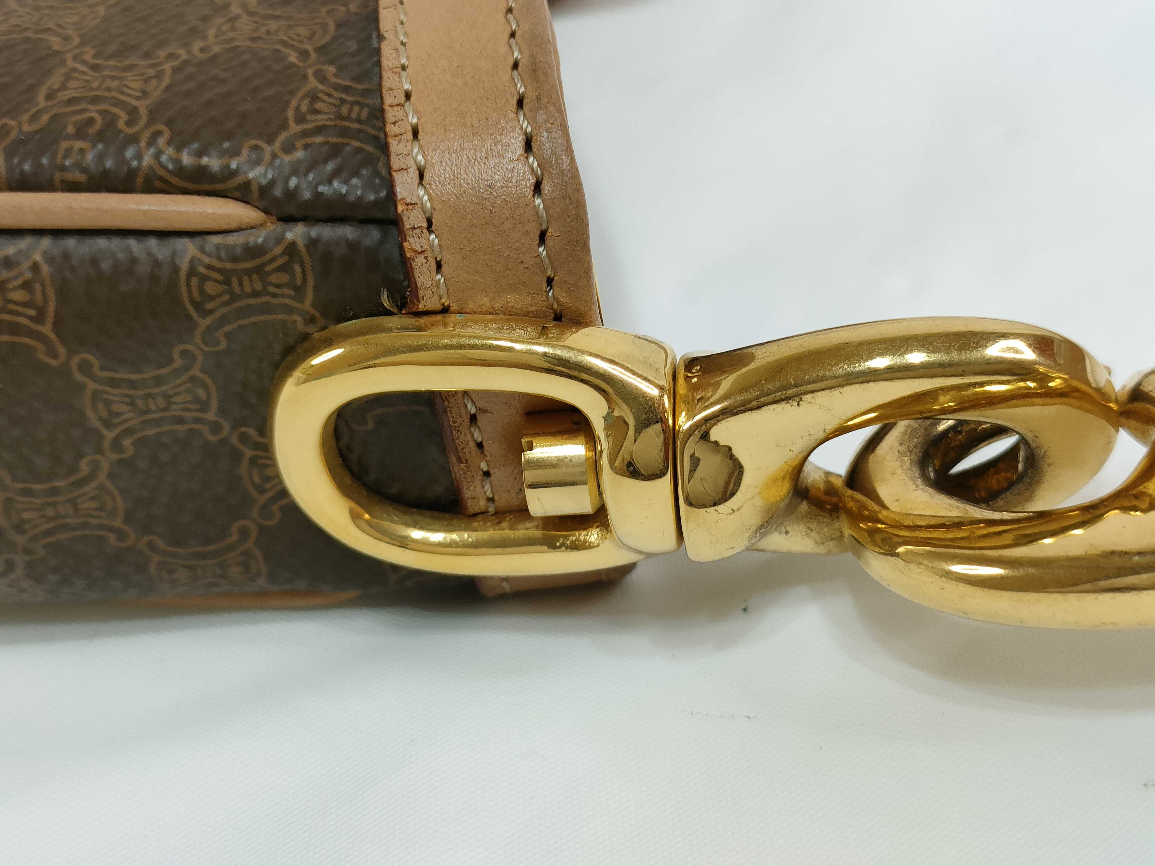 Macadam pattern circle one-shoulder bag with gold hardware — view 4