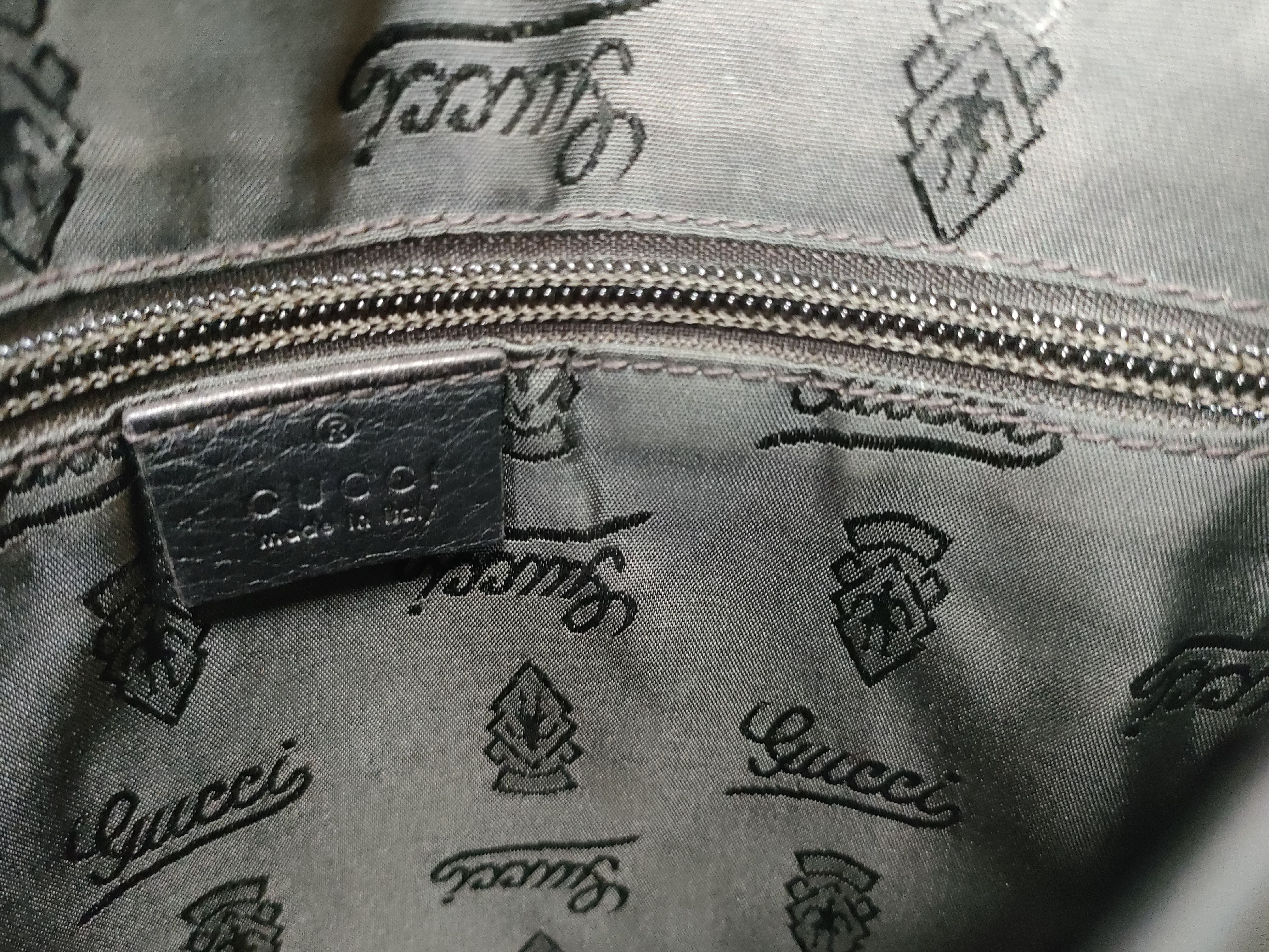 GG pattern leather shoulder bag (black) — view 11