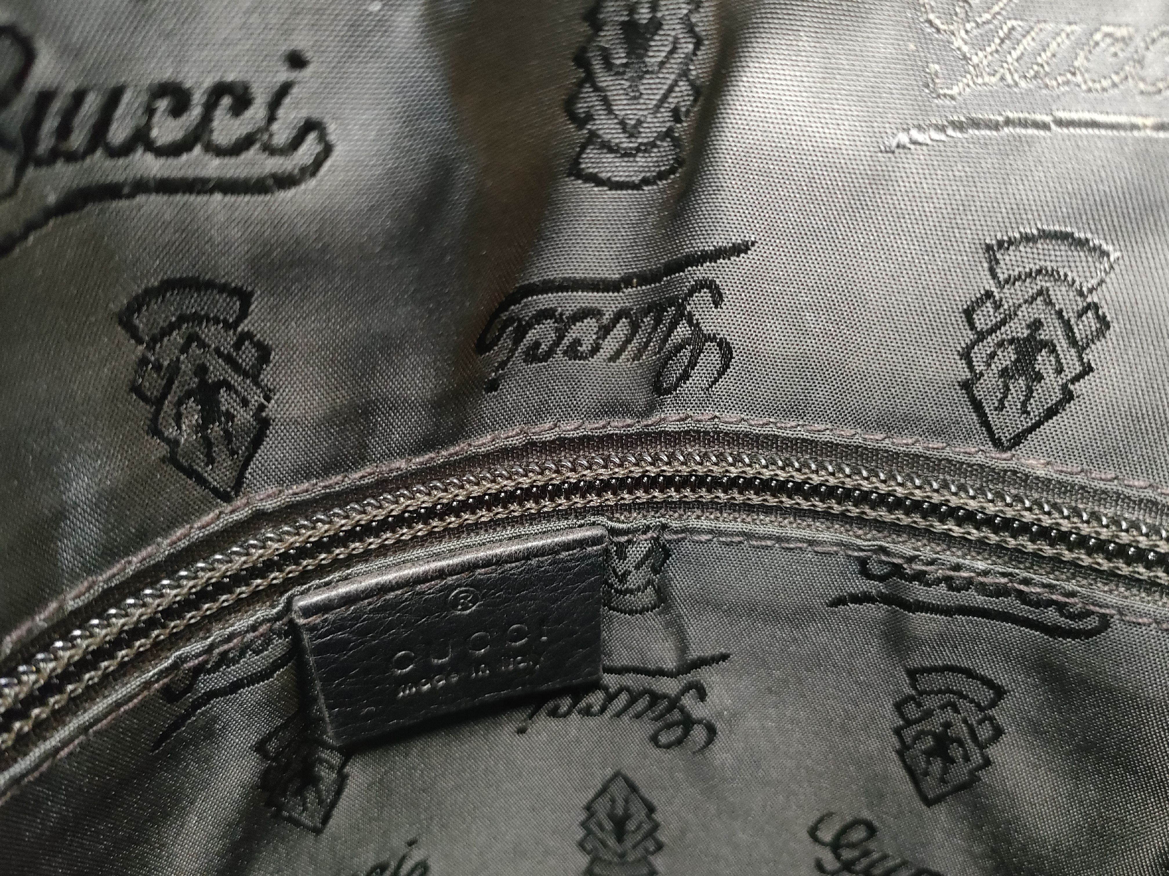 GG pattern leather shoulder bag (black) — view 12