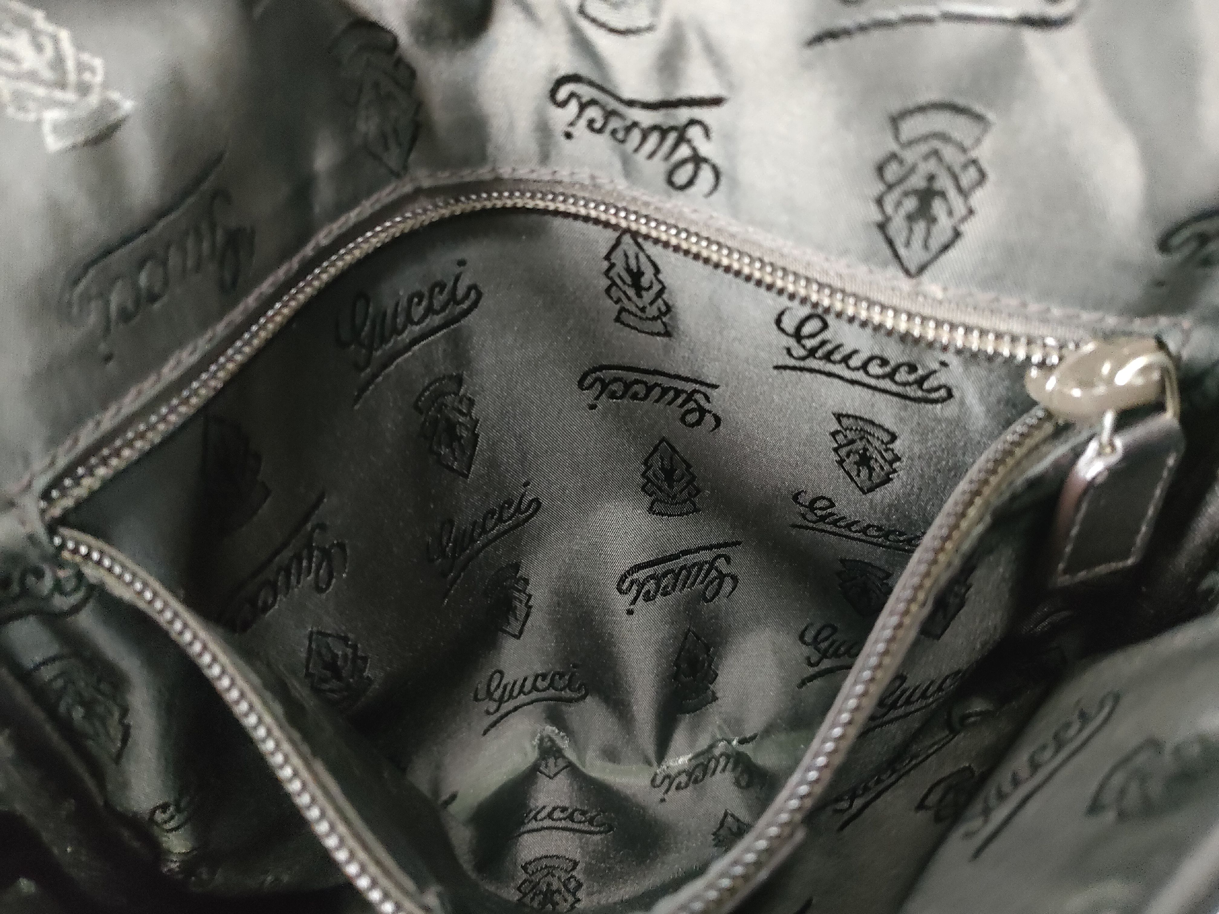 GG pattern leather shoulder bag (black) — view 14