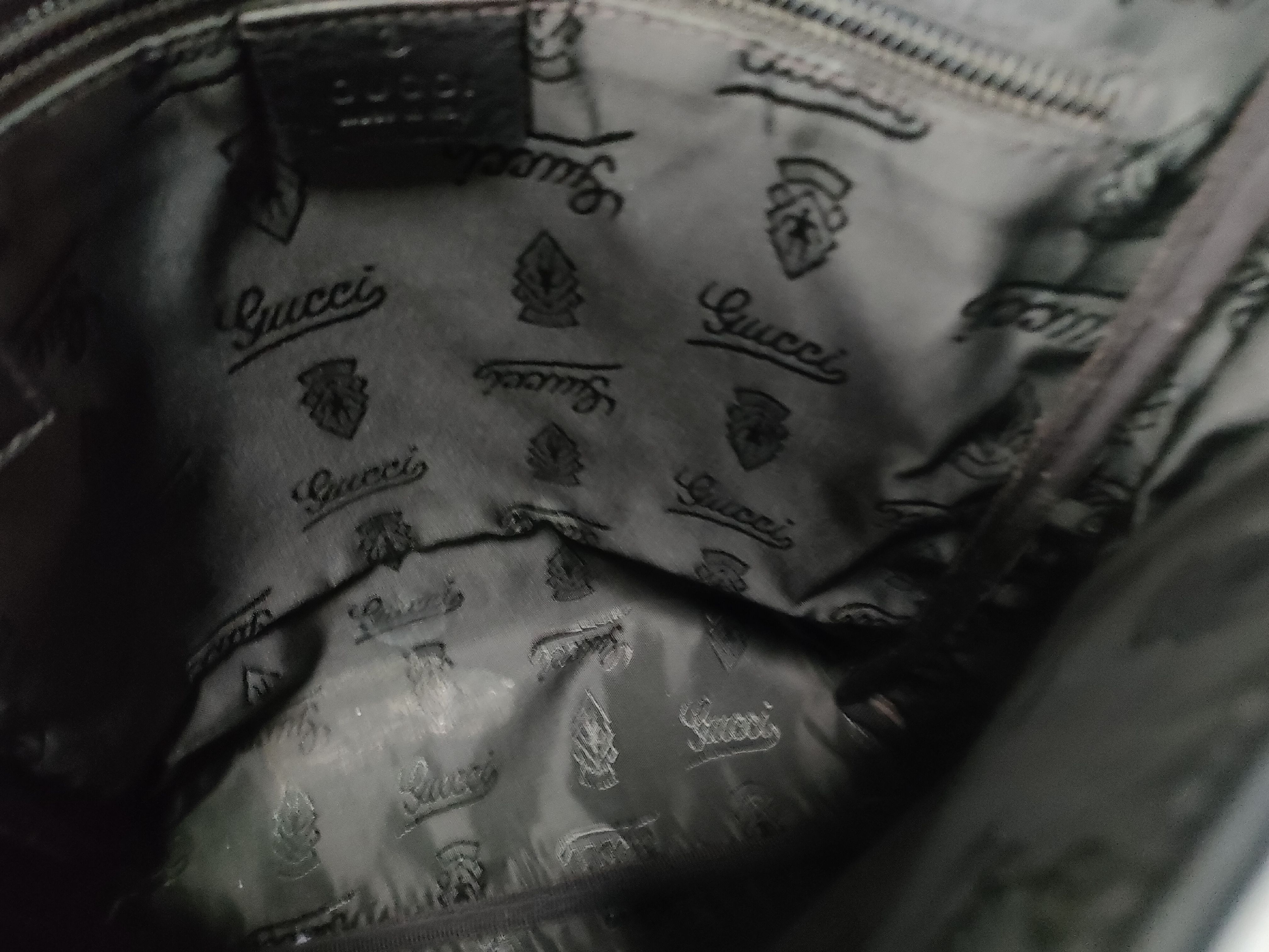 GG pattern leather shoulder bag (black) — view 10