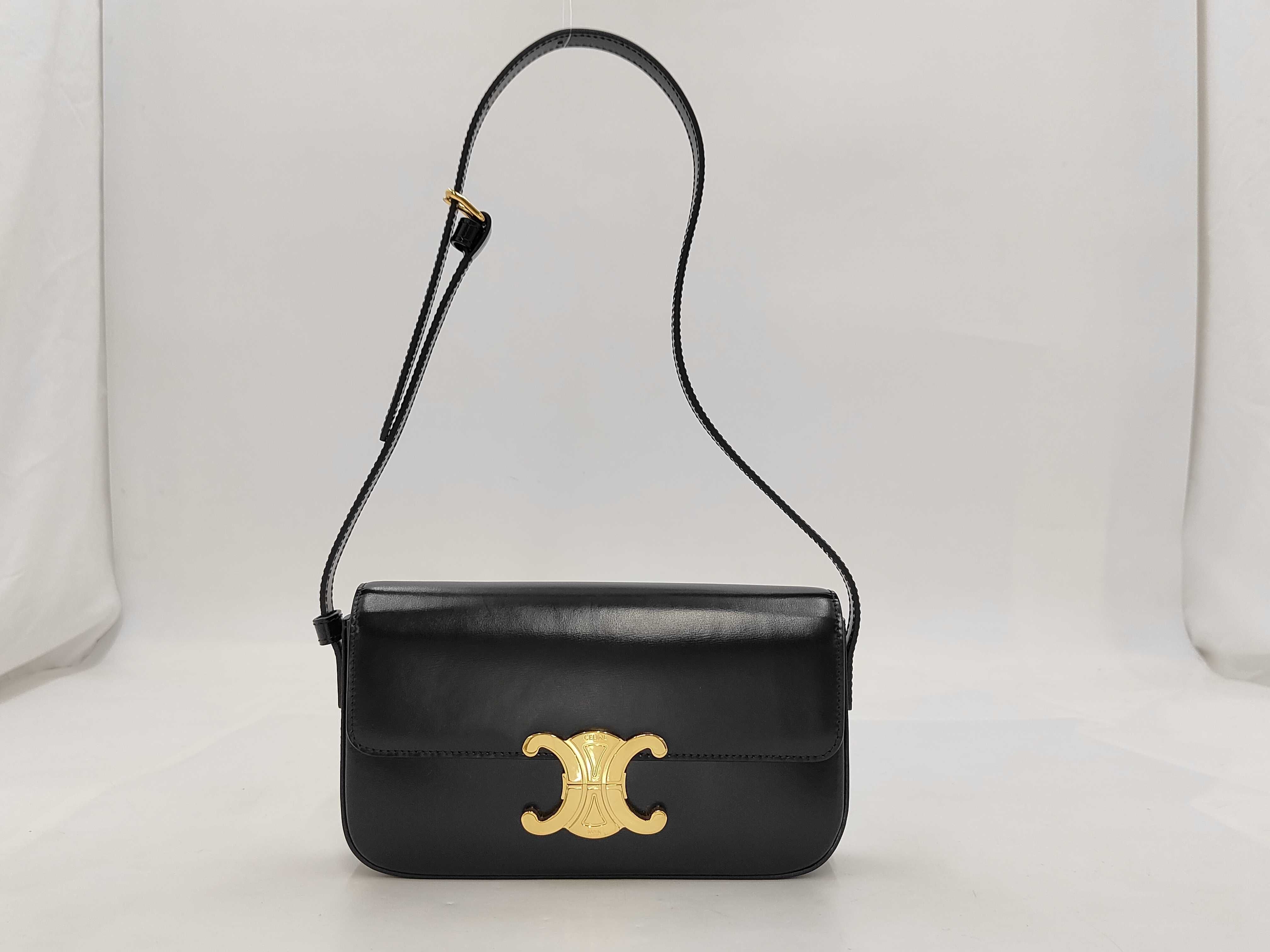 Triomphe Logo Metal Chain Shoulder Bag