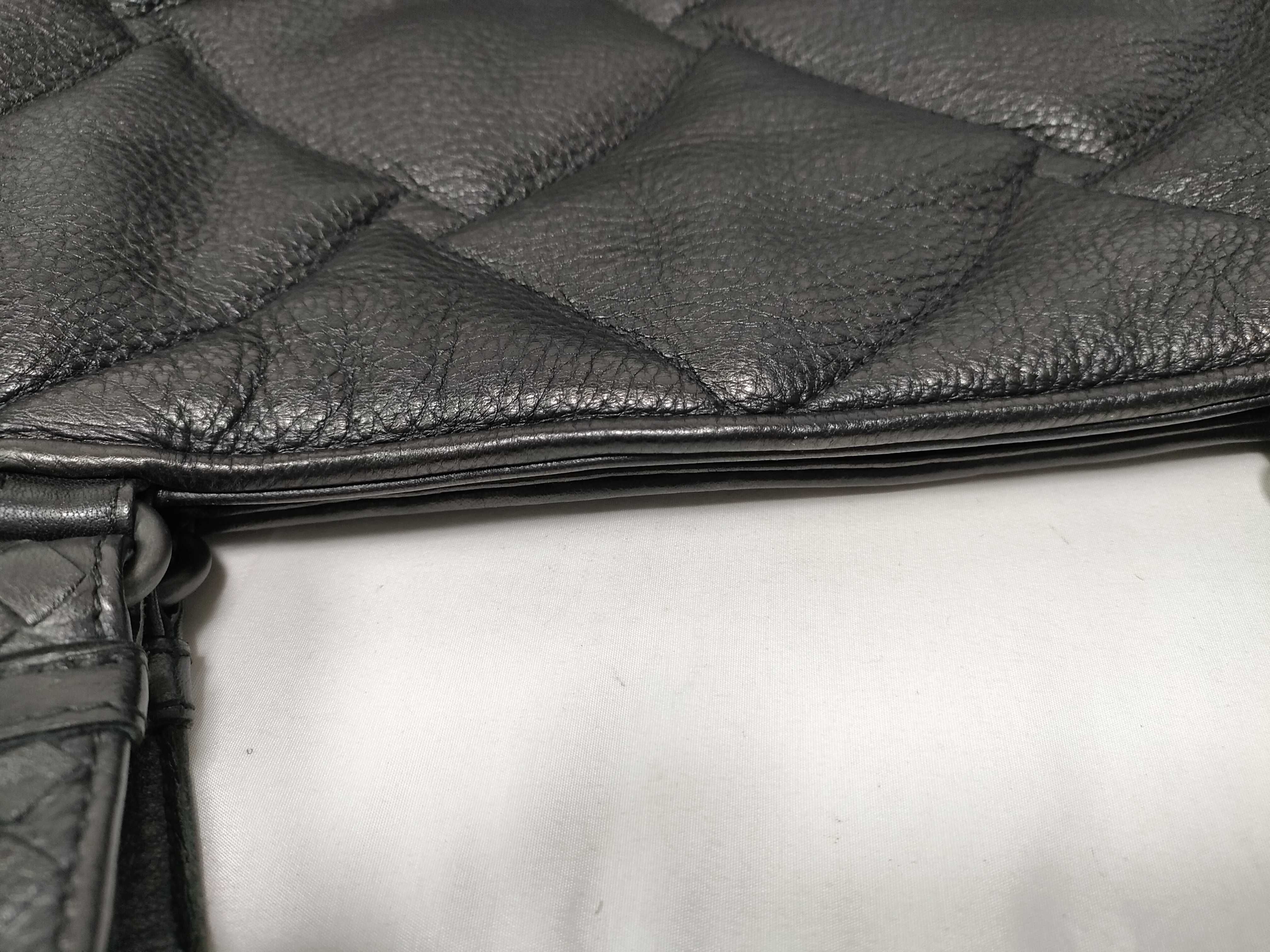 Quilted Intrecciato Leather Tote Bag — view 11