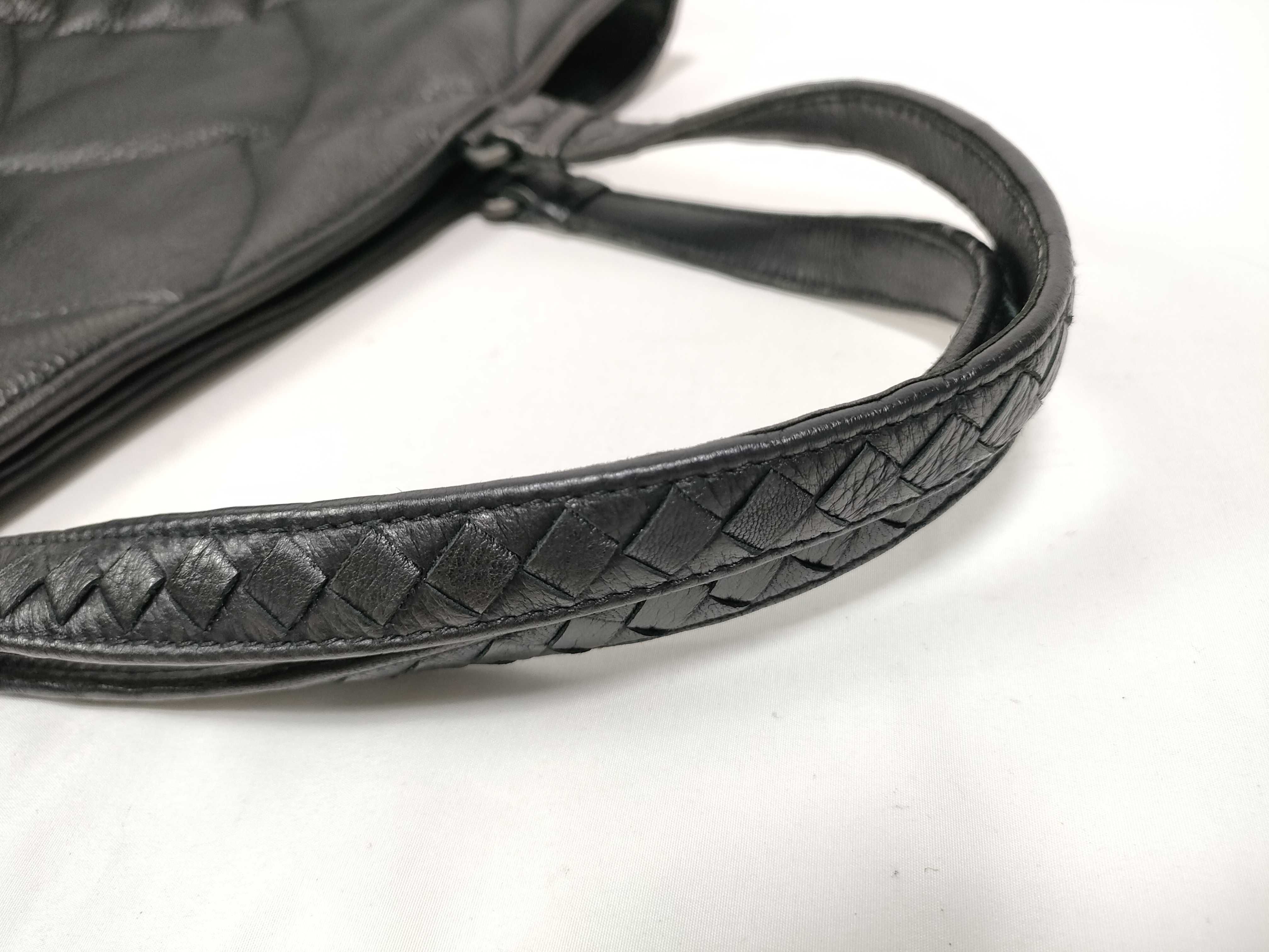 Quilted Intrecciato Leather Tote Bag — view 7