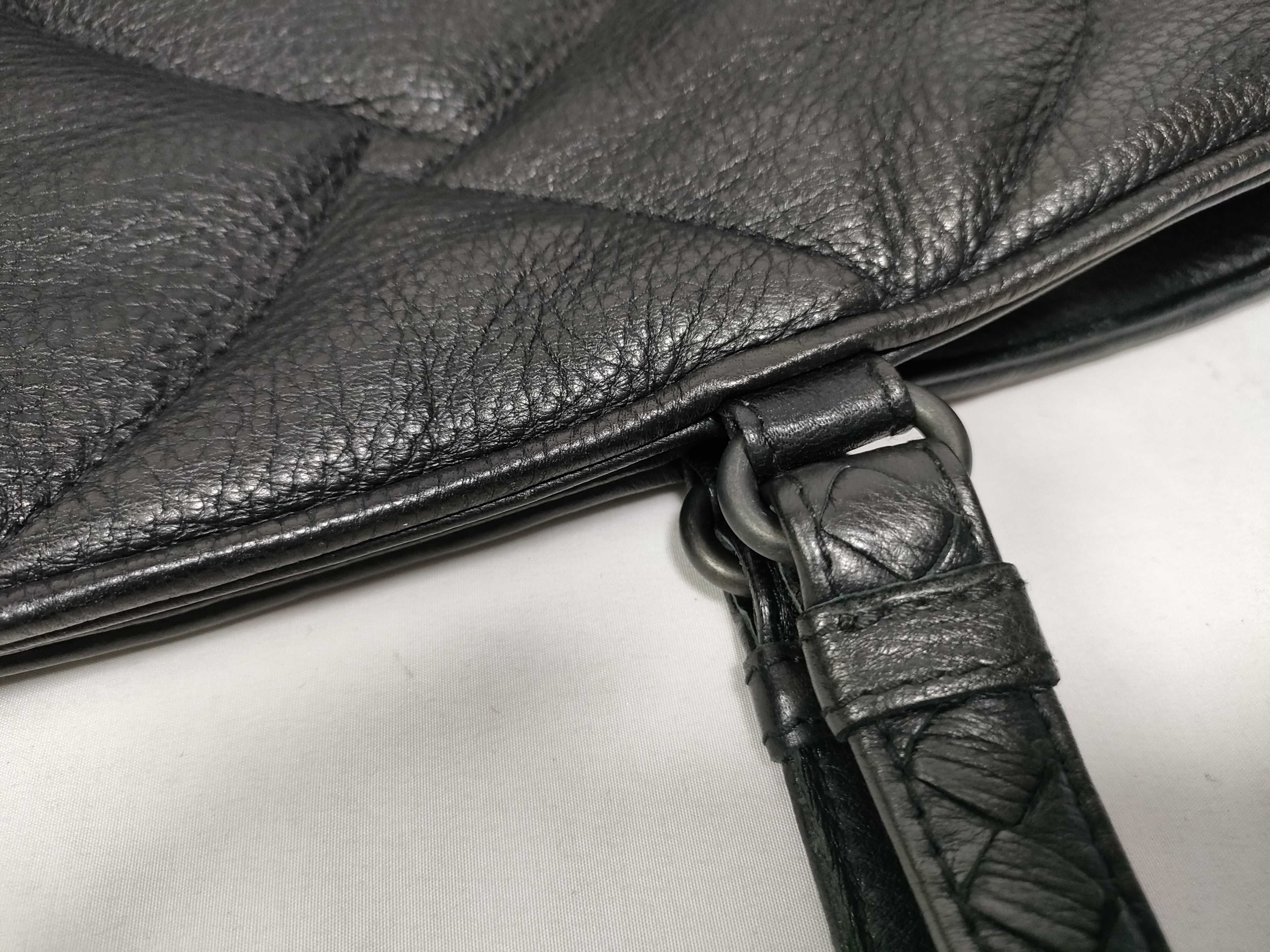Quilted Intrecciato Leather Tote Bag — view 10