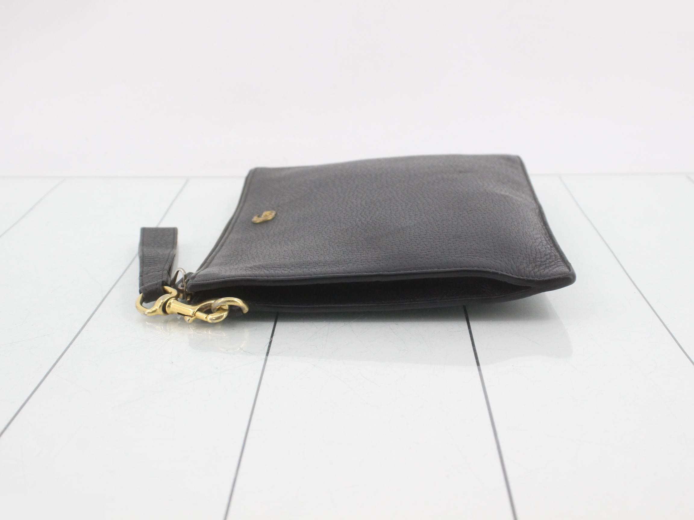 GG Marmont Leather Clutch Bag, Black — view 4