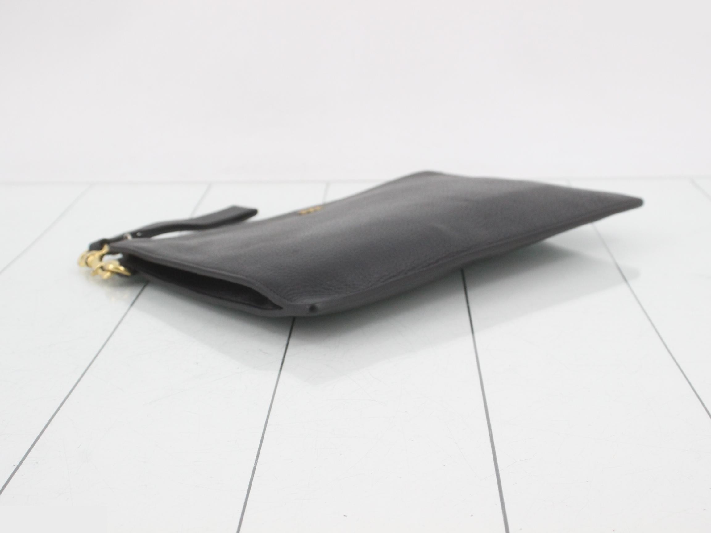 GG Marmont Leather Clutch Bag, Black — view 5