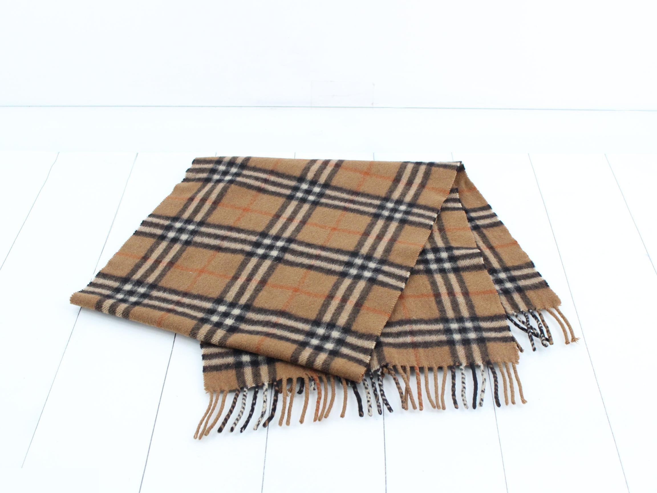Nova Check Scarf, Brown (with tags) — view 3