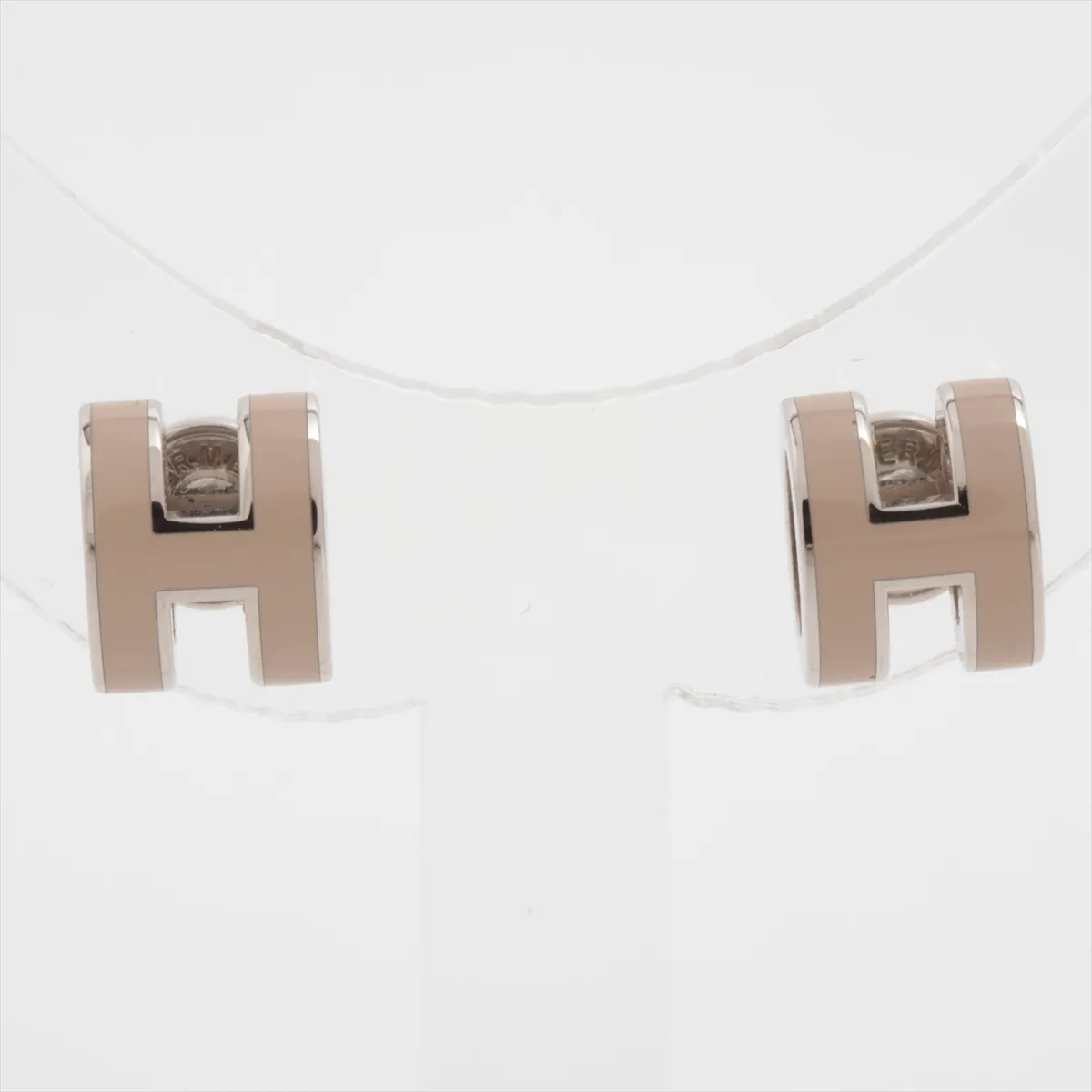 Mini Pop H Earrings (Pair) GP Silver x Gray. — view 2