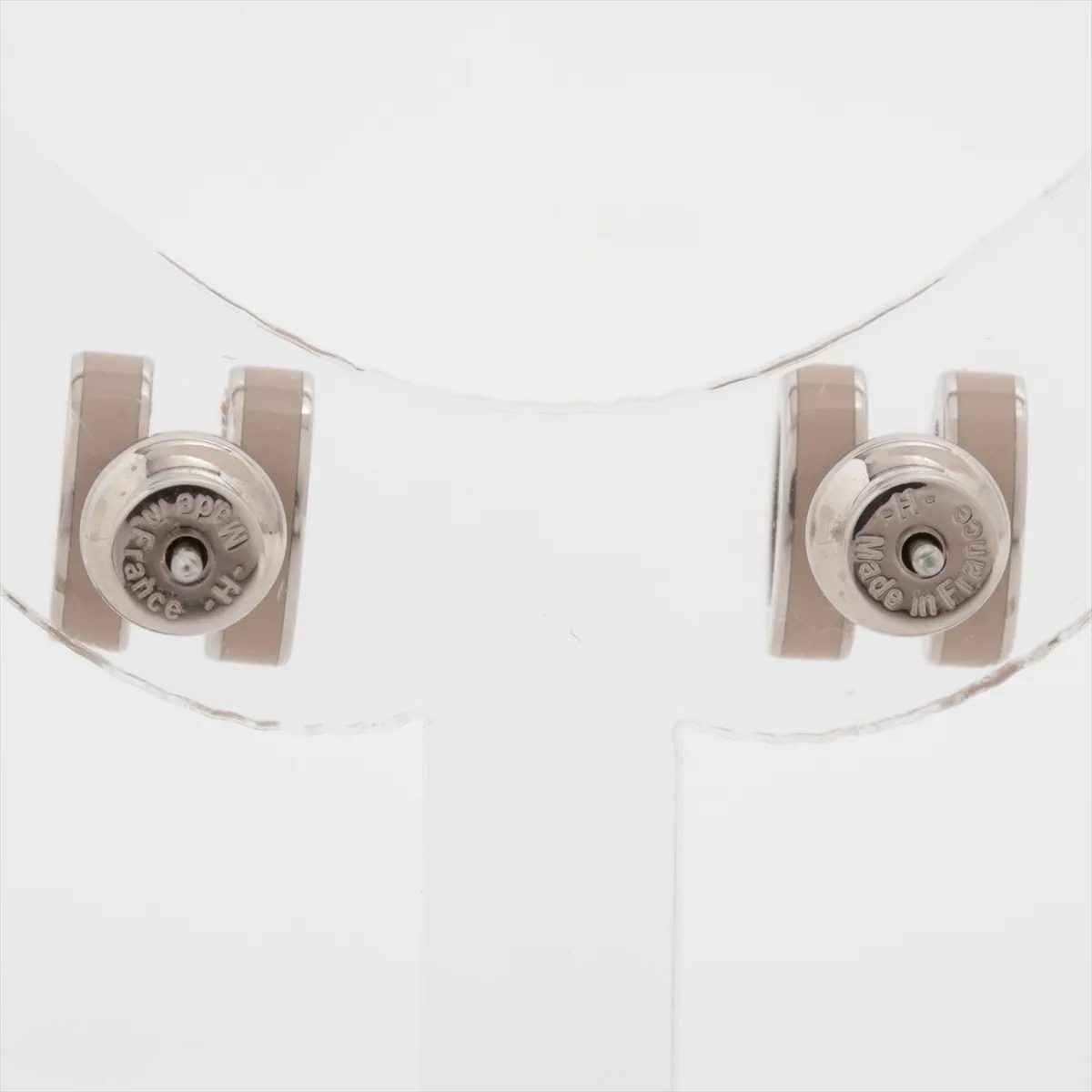 Mini Pop H Earrings (Pair) GP Silver x Gray. — view 3