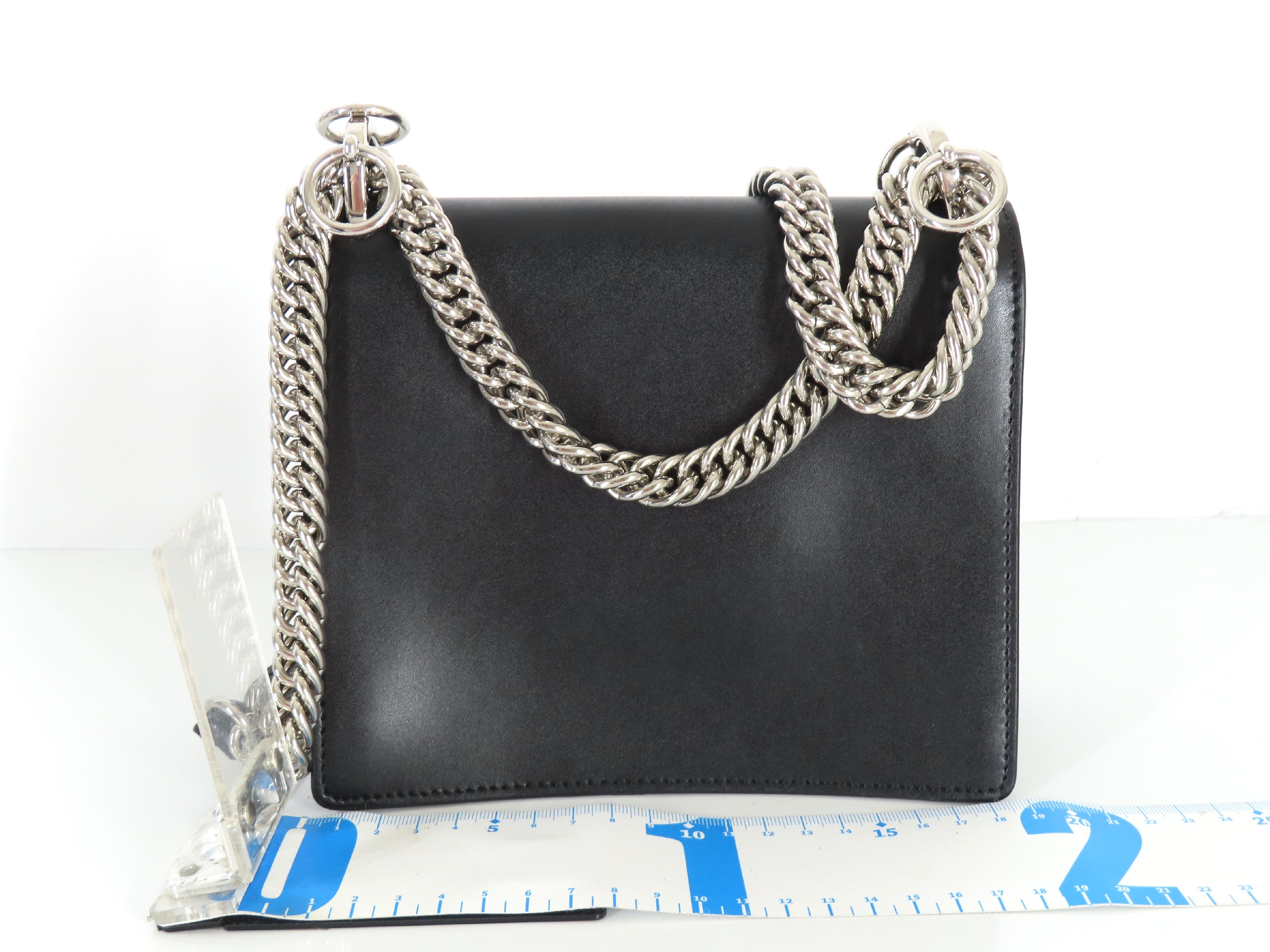Mini Kanai Leather Chain Shoulder Bag, Black, 8M0381 (Shoulder Bag) — view 2