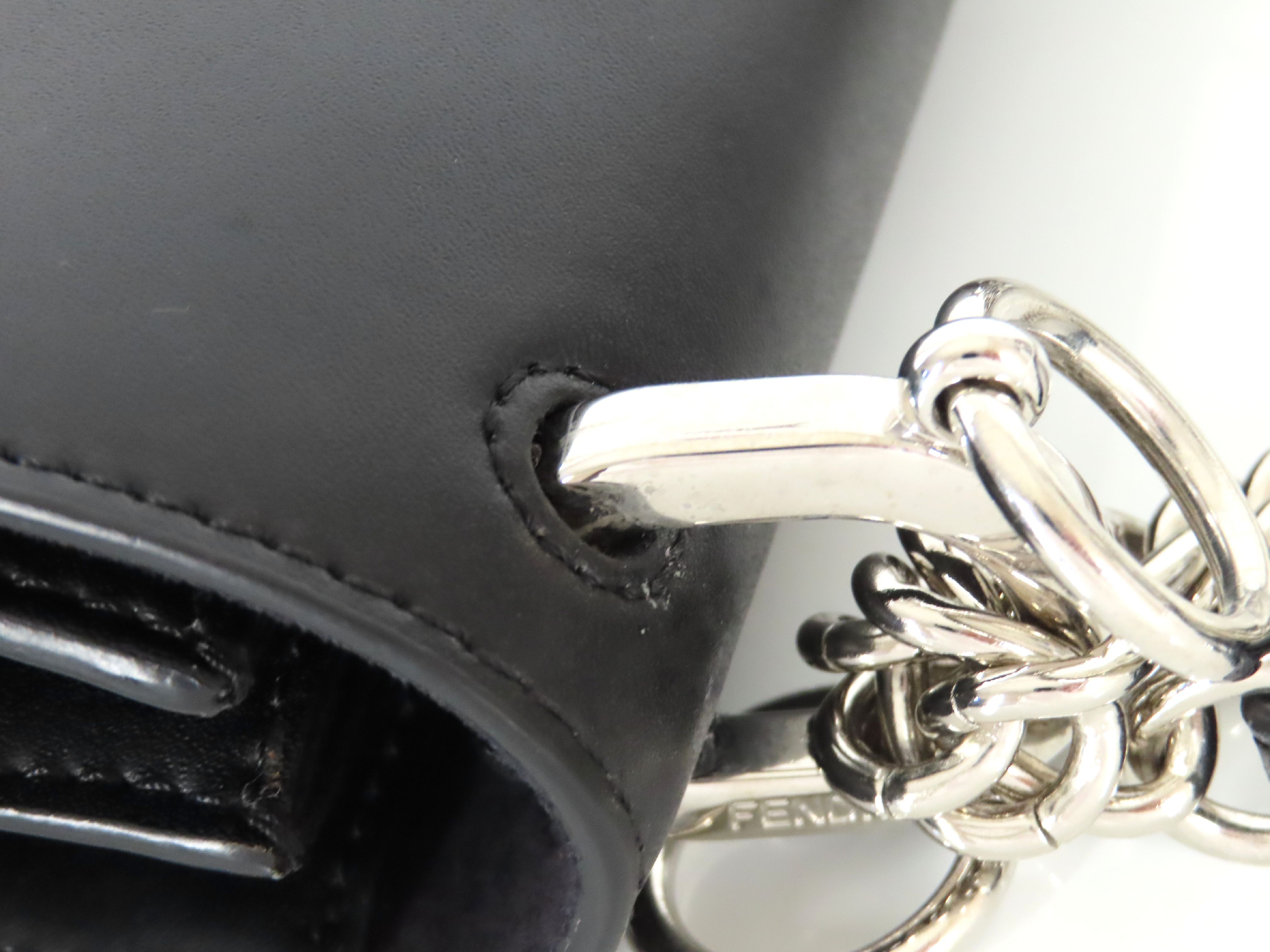 Mini Kanai Leather Chain Shoulder Bag, Black, 8M0381 (Shoulder Bag) — view 5