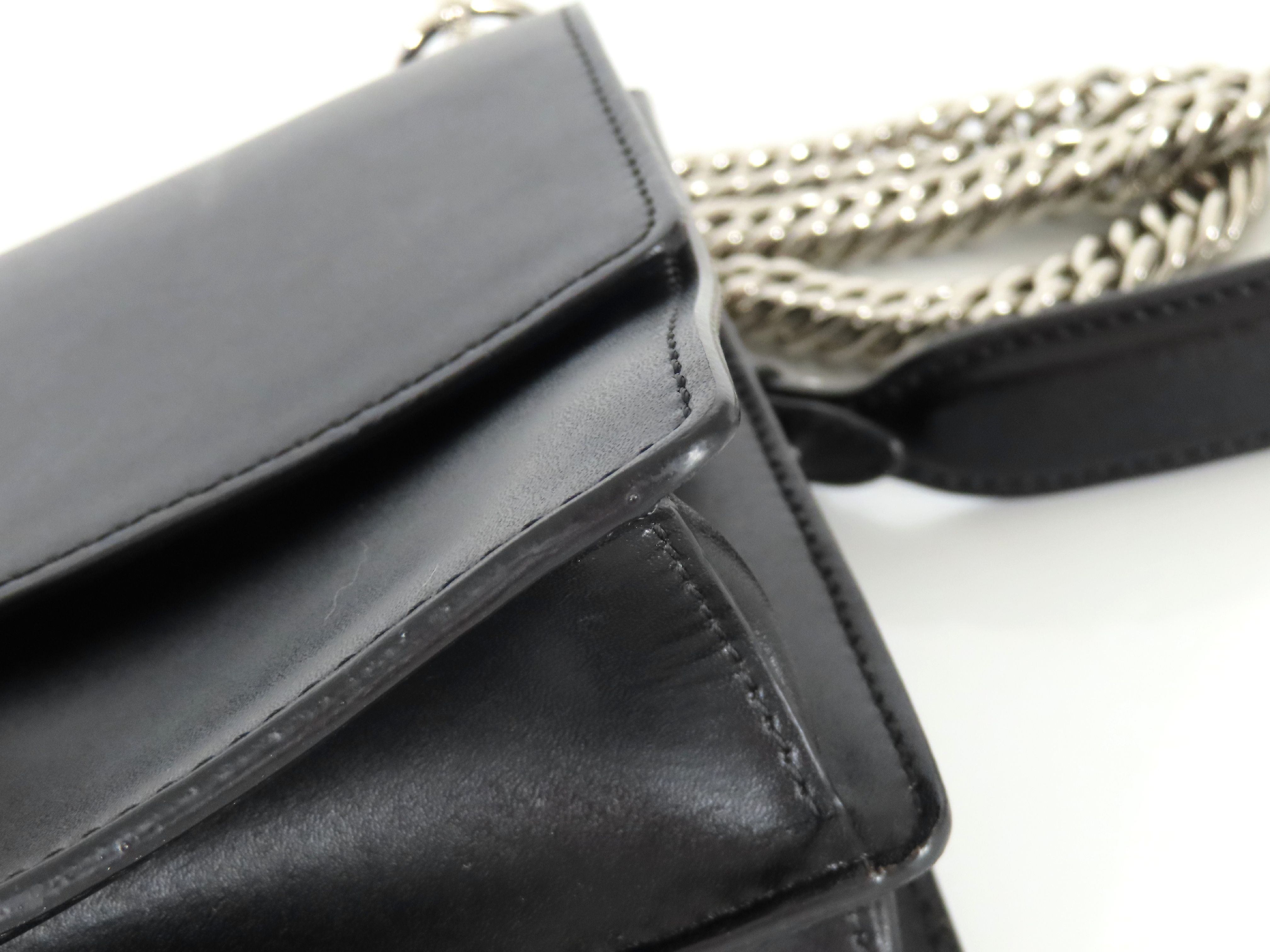 Mini Kanai Leather Chain Shoulder Bag, Black, 8M0381 (Shoulder Bag) — view 6