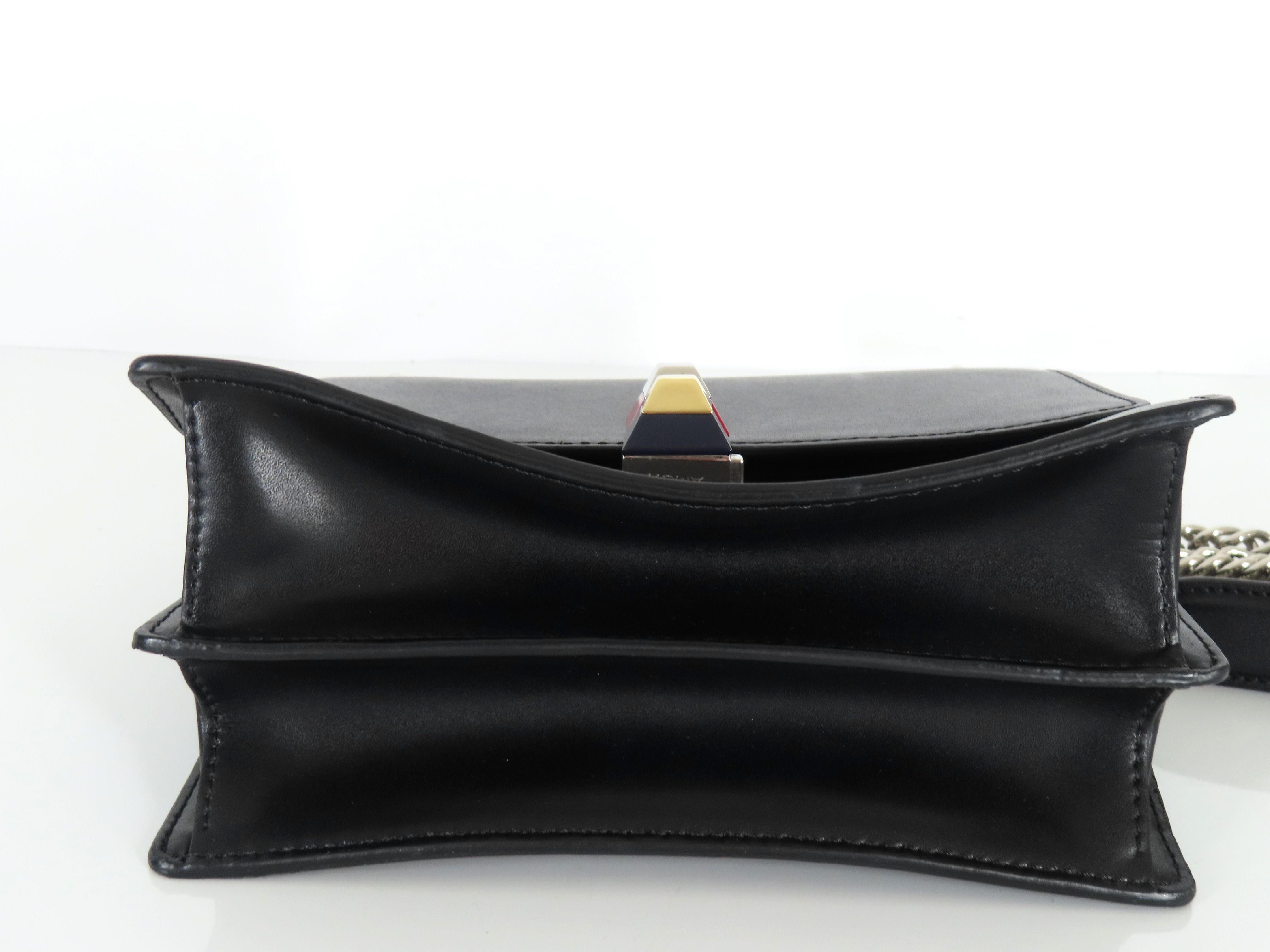 Mini Kanai Leather Chain Shoulder Bag, Black, 8M0381 (Shoulder Bag) — view 7