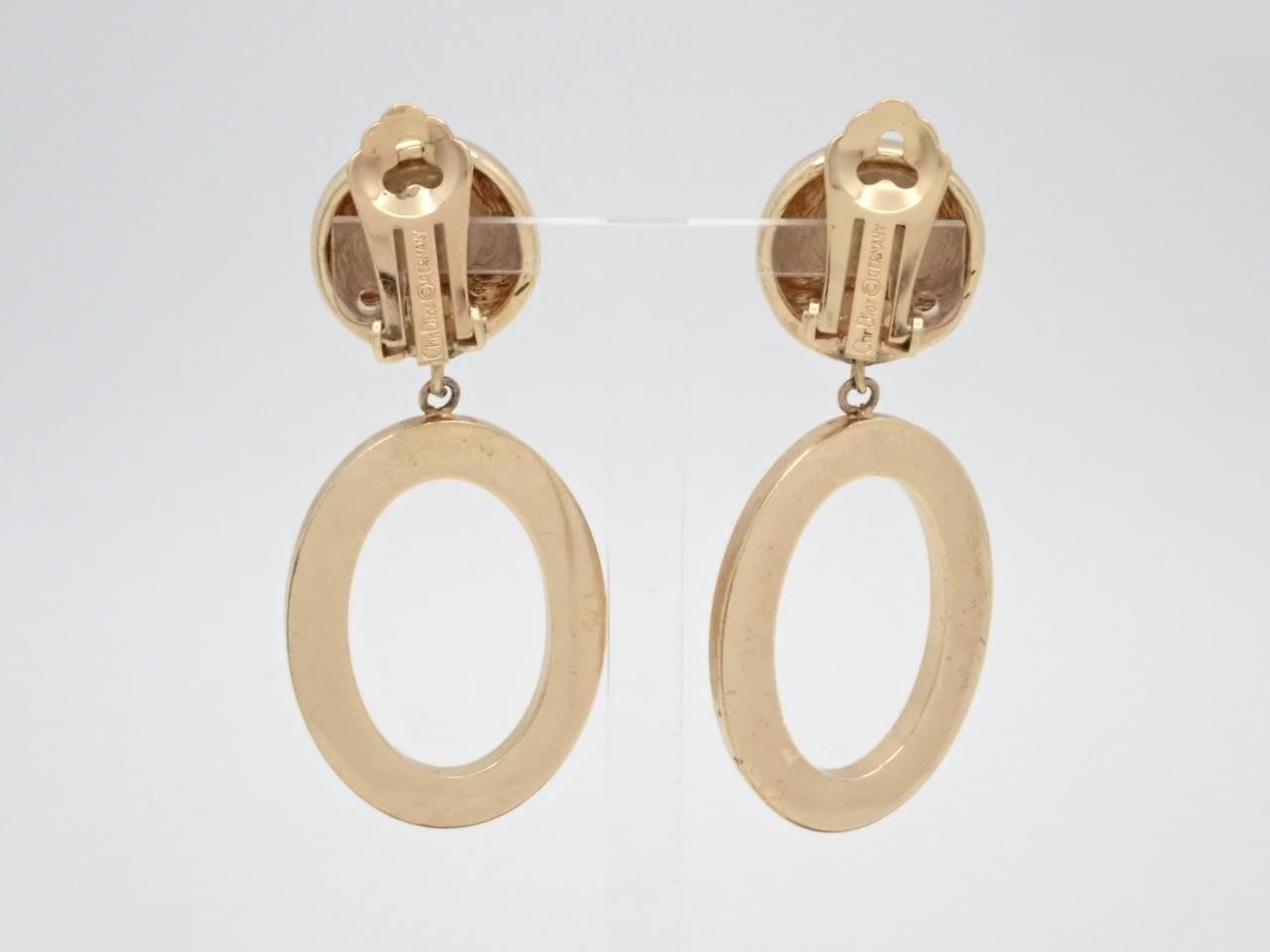 earrings, gold, large — view 2