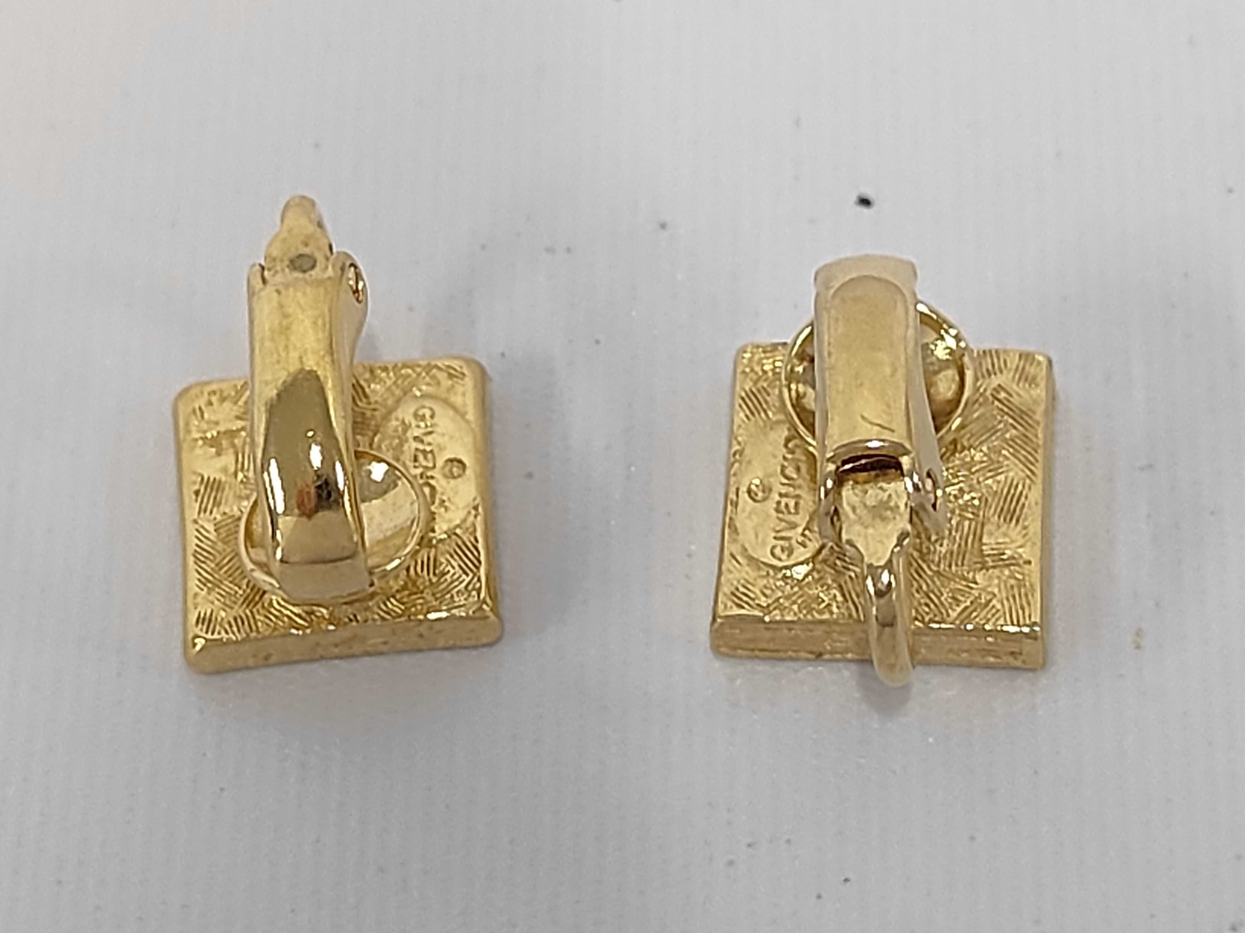 G-logo Square Gold Earrings — view 2