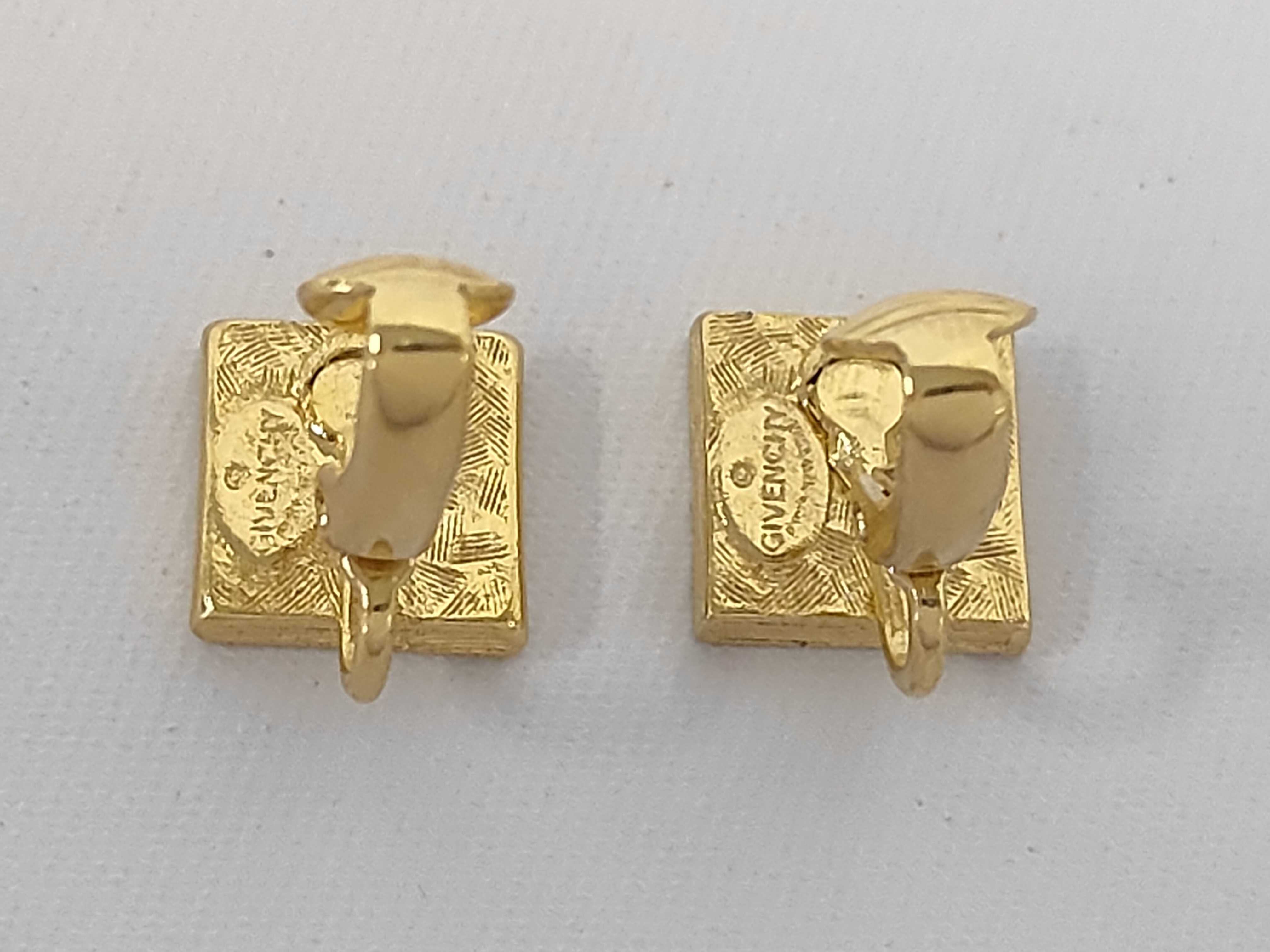 G-logo Square Gold Earrings — view 3