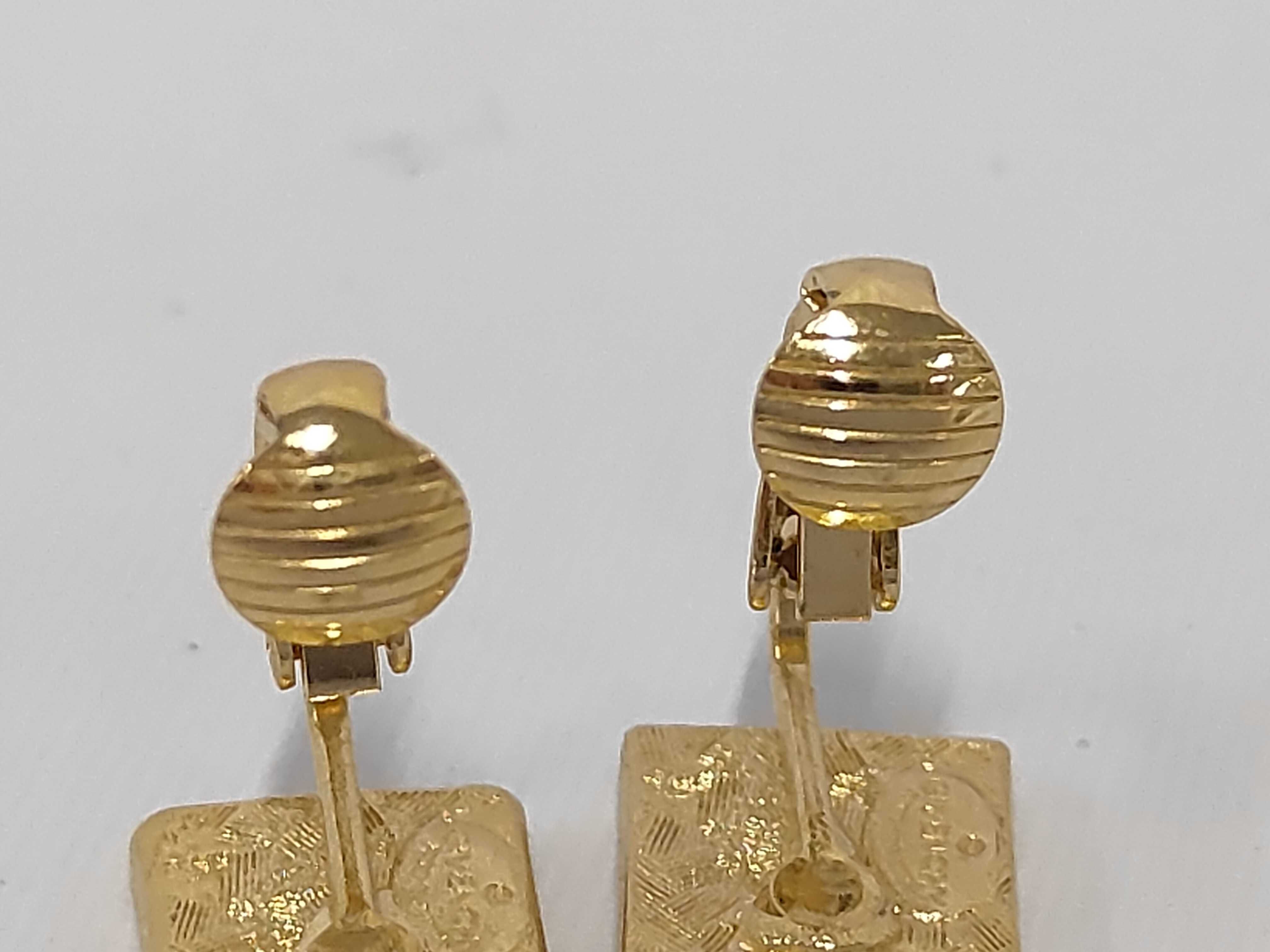 G-logo Square Gold Earrings — view 5