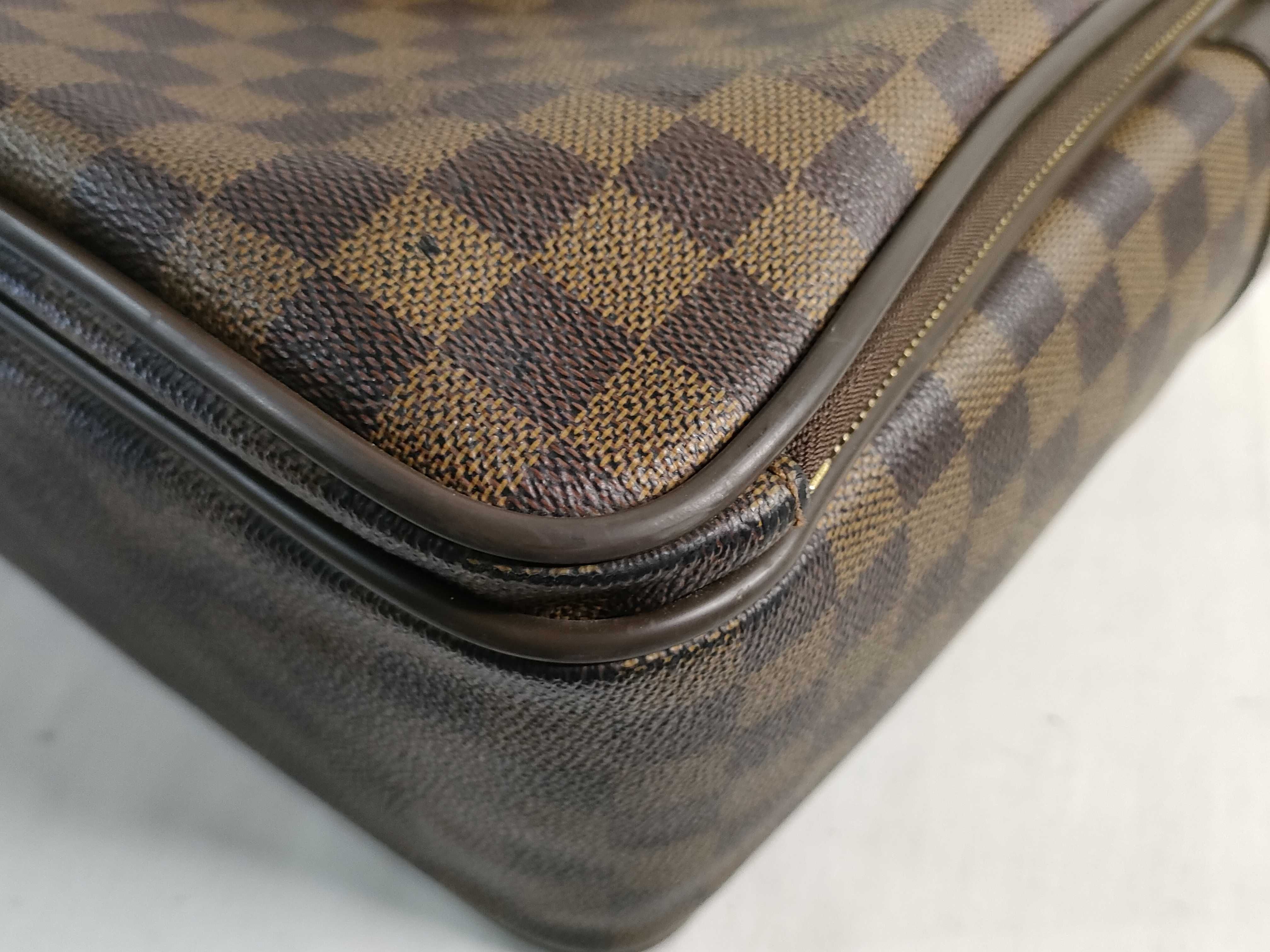 Damier ID- Cowskin Damier Agal N23252 FL1104 Brown Handbag — view 7