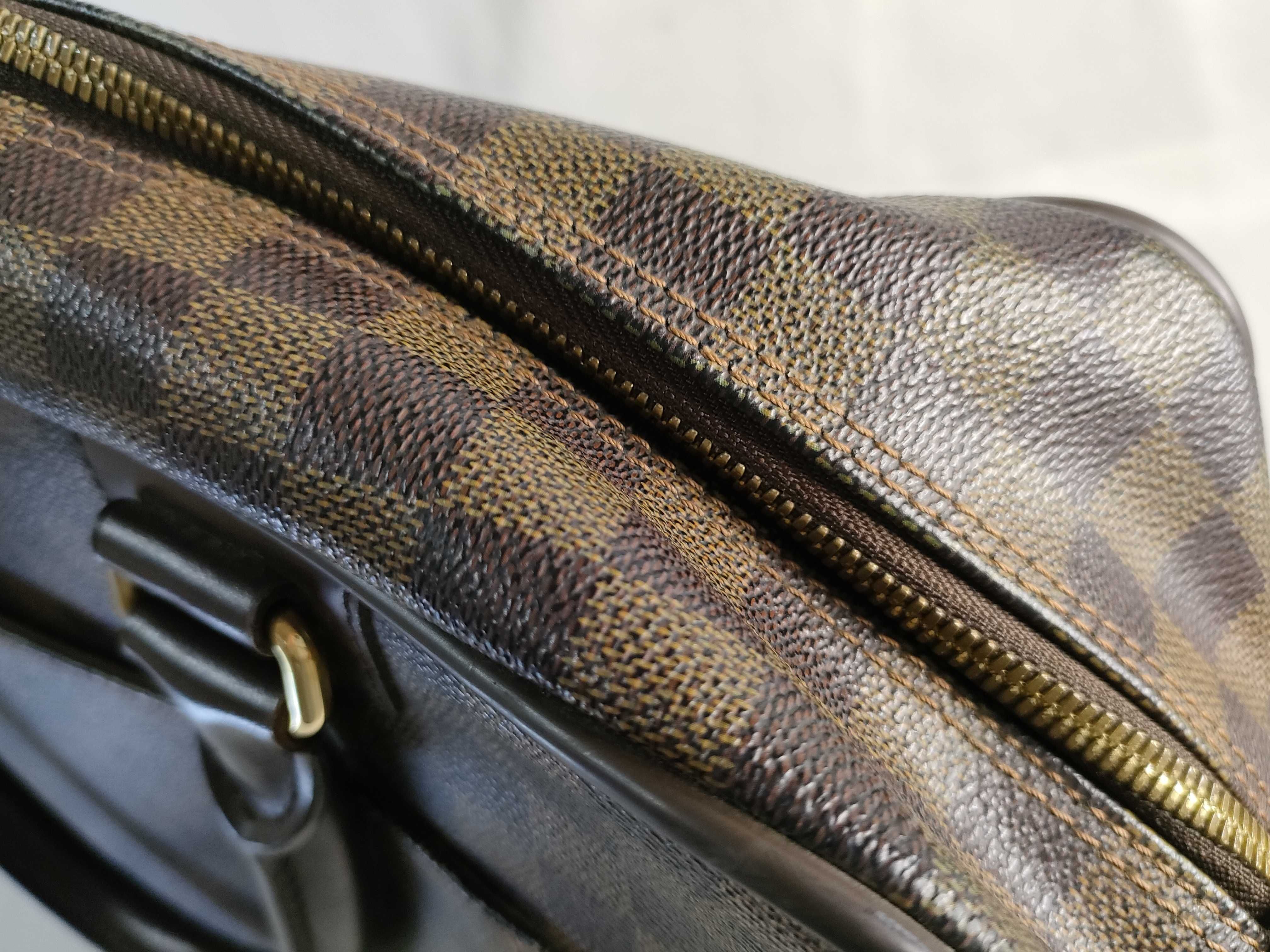 Damier ID- Cowskin Damier Agal N23252 FL1104 Brown Handbag — view 9