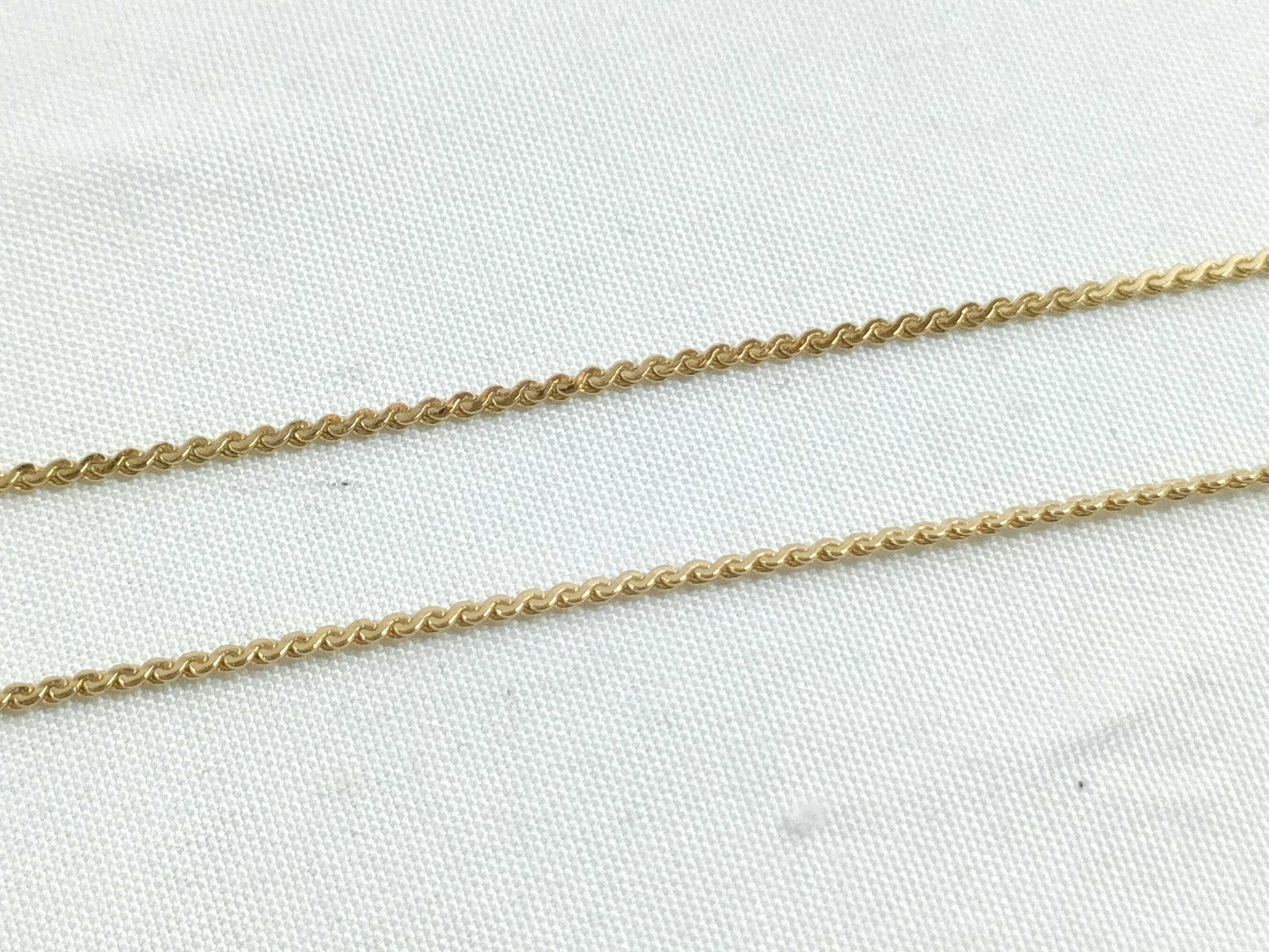 logo necklace, gold necklace — view 5