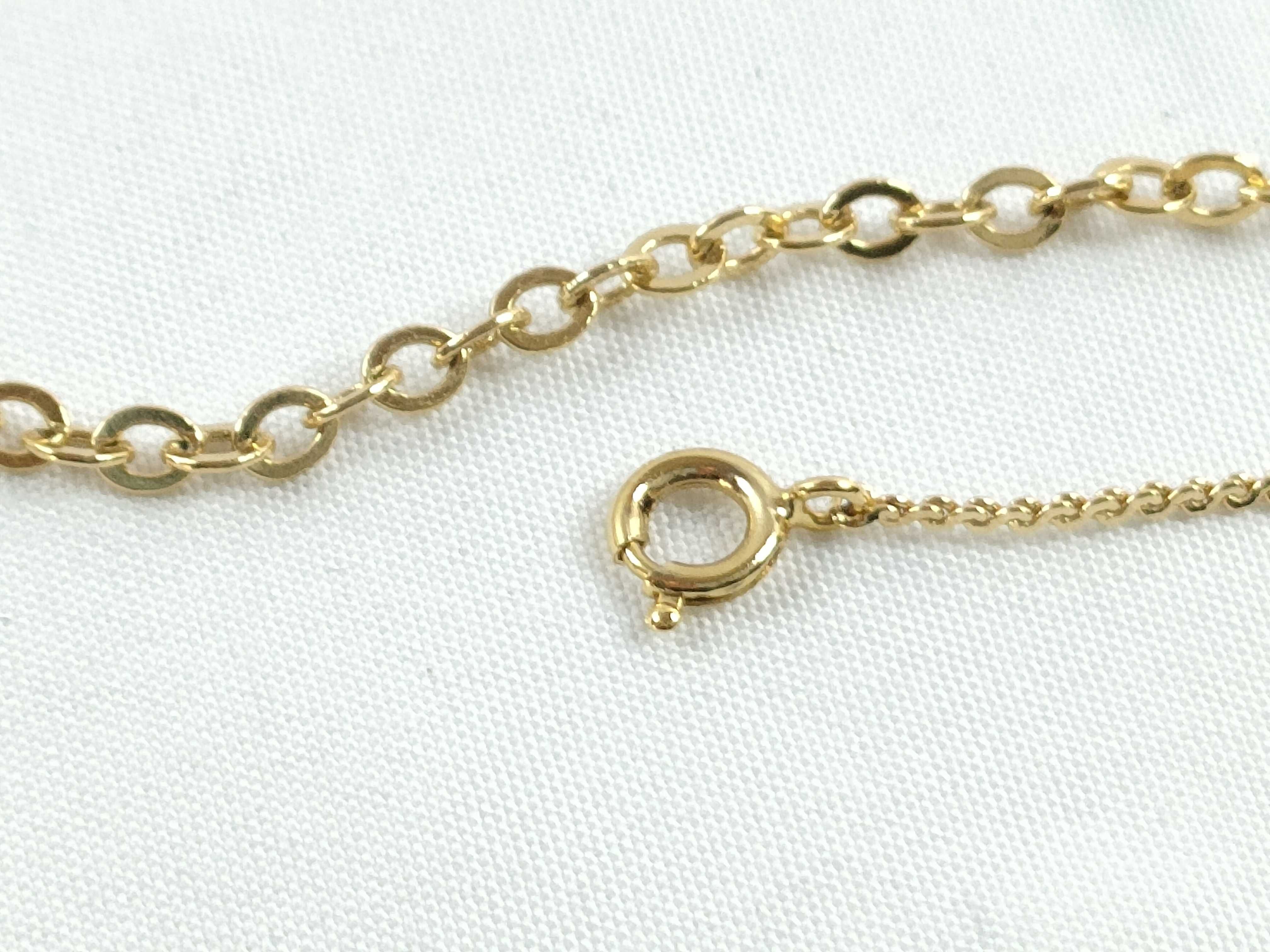 logo necklace, gold necklace — view 8
