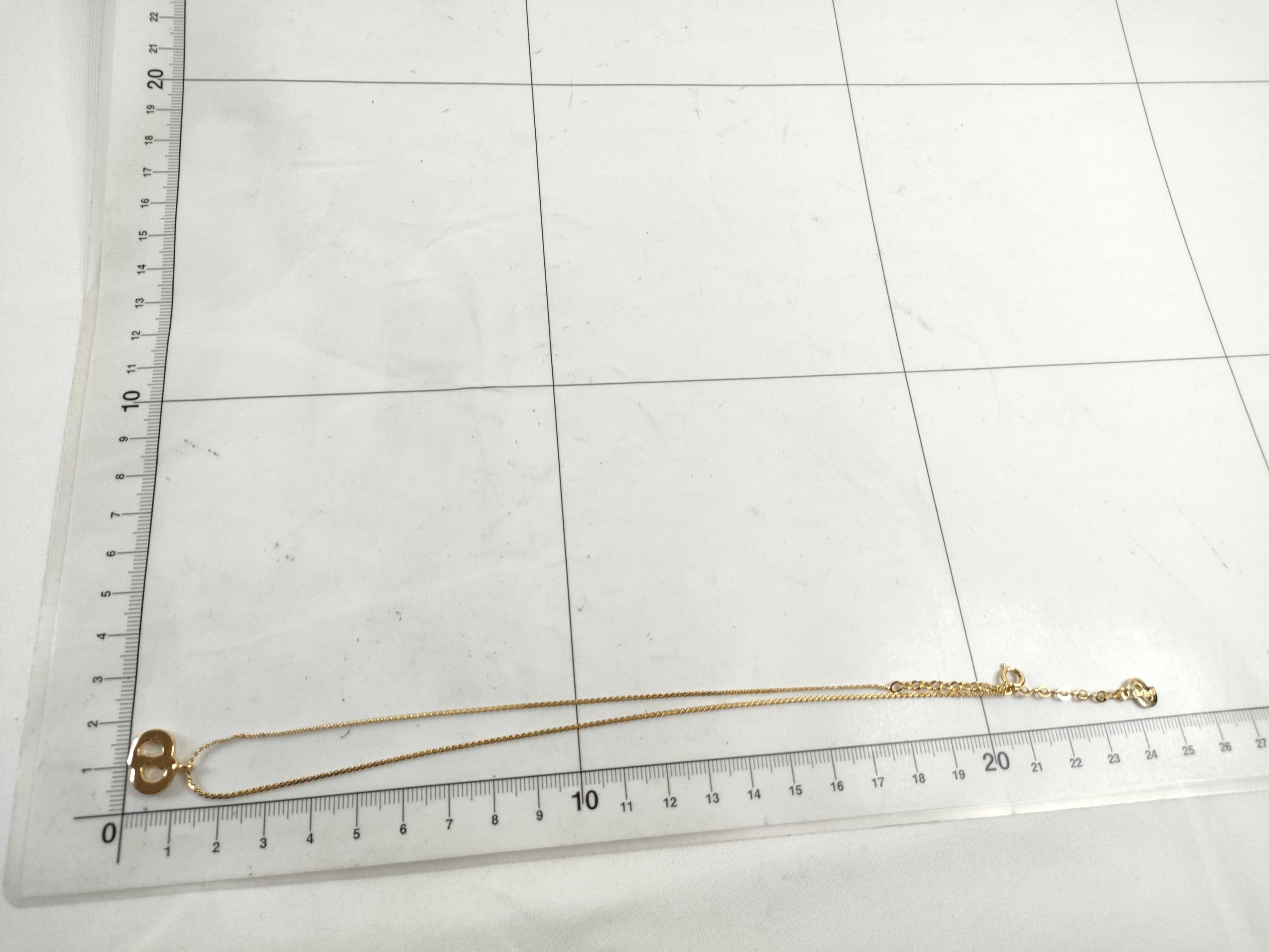 logo necklace, gold necklace — view 9