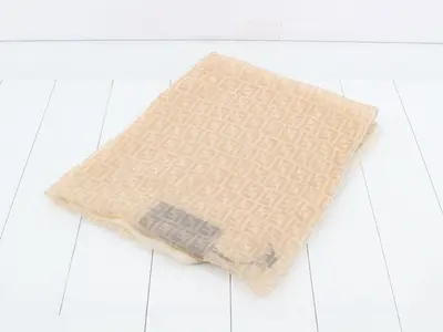 Zucca Scarf, Chiffon, Sheer, White