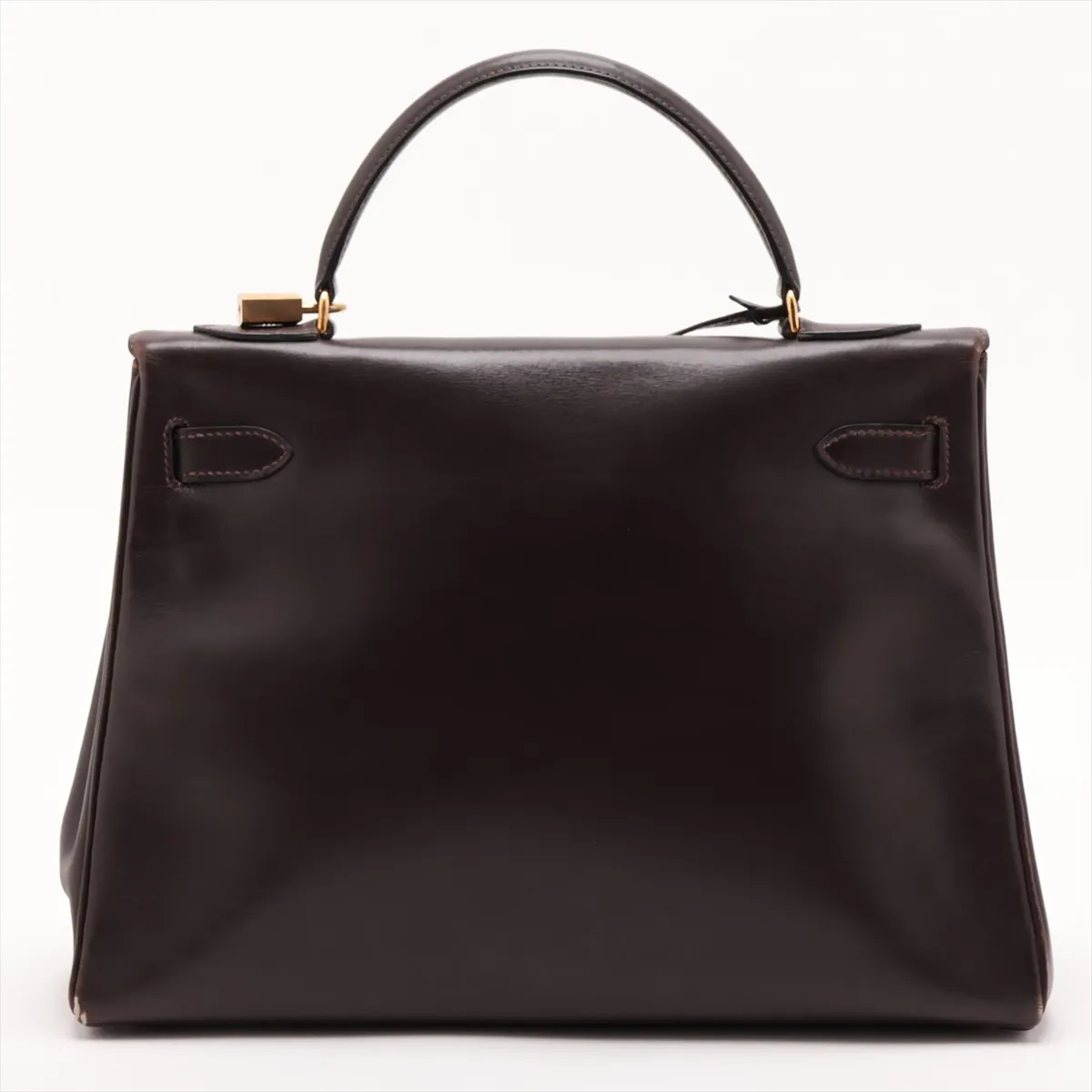 [Individually packaged] Hermes Kelly 32 Letournée Box Calf Chocolate Gold Hardware D: 1974 — view 2