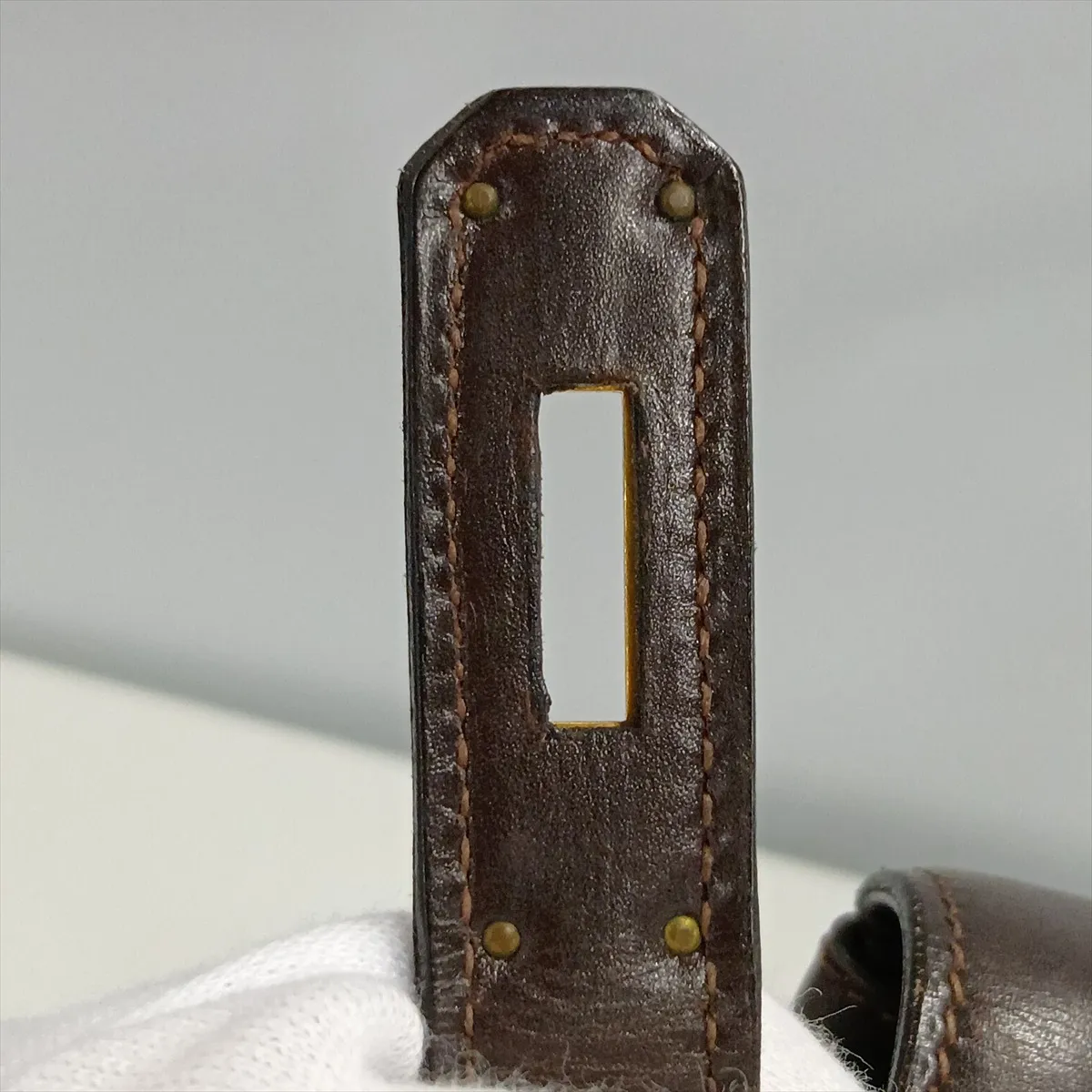 [Individually packaged] Hermes Kelly 32 Letournée Box Calf Chocolate Gold Hardware D: 1974 — view 13