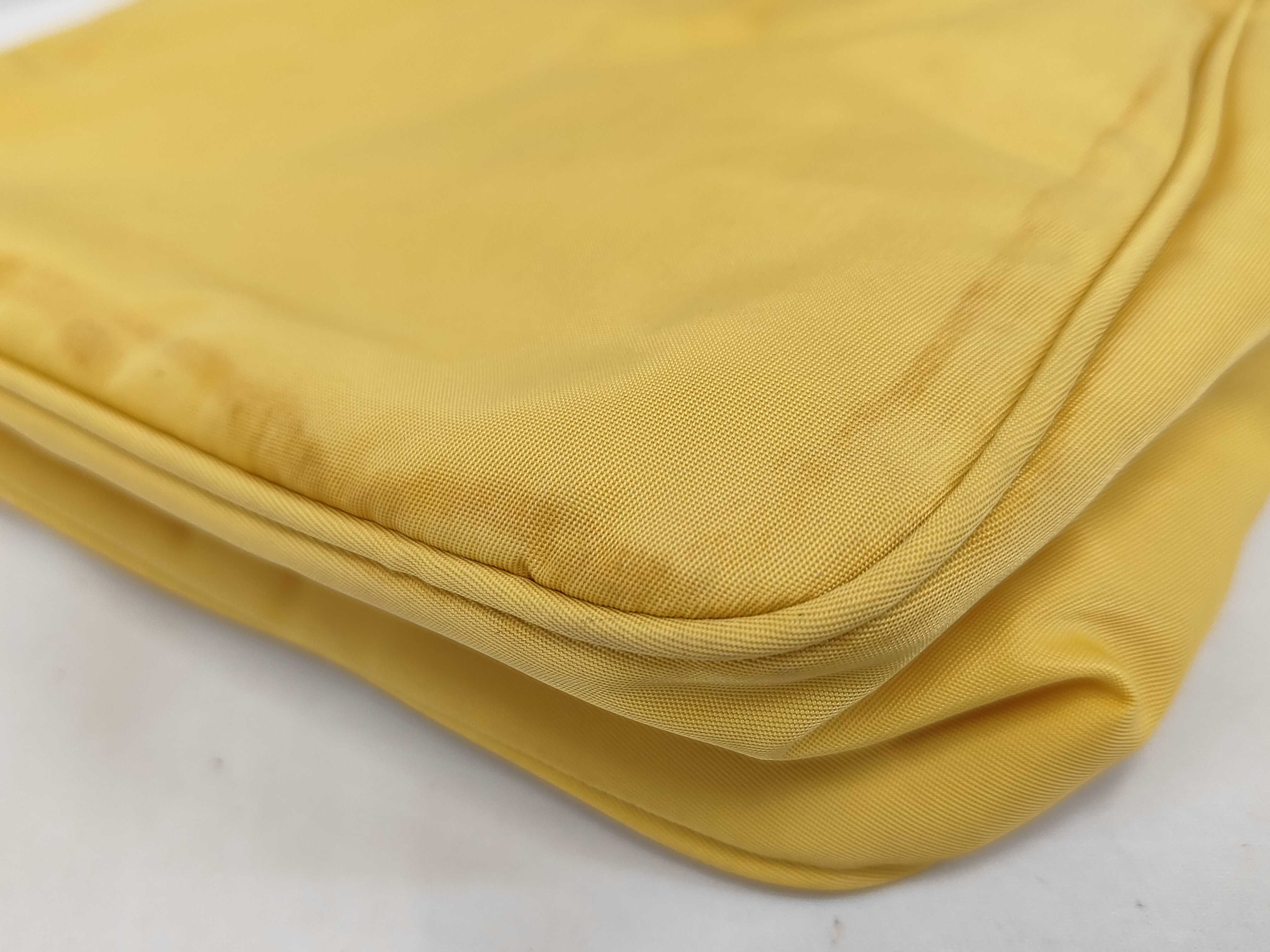 handbag, one-shoulder style, triangular plate, nylon, yellow. — view 4