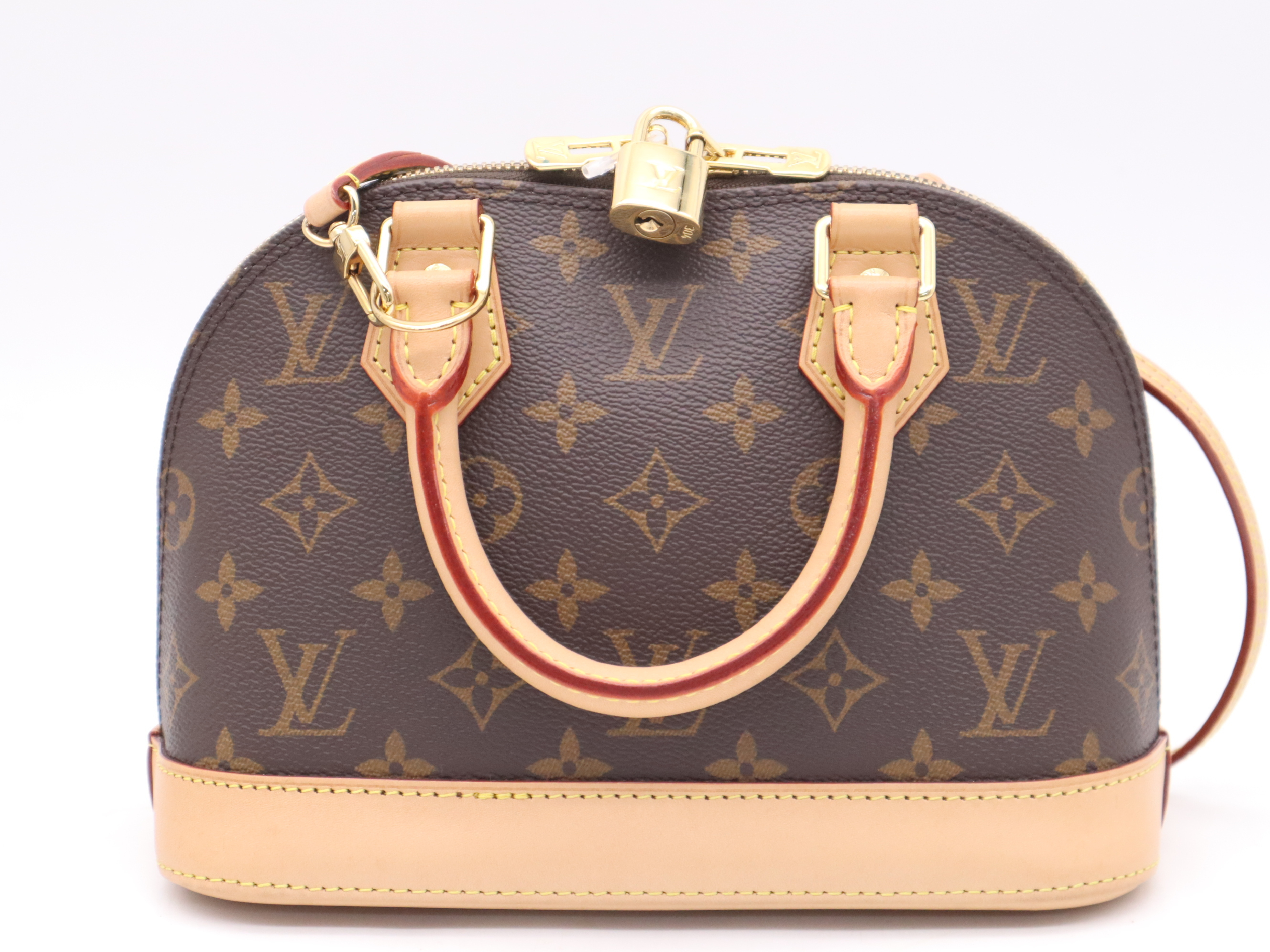 M53152 Monogram Alma BB Handbag with Shoulder Strap, Padlock, 2 Keys, Clochette, and Dust Bag — view 2
