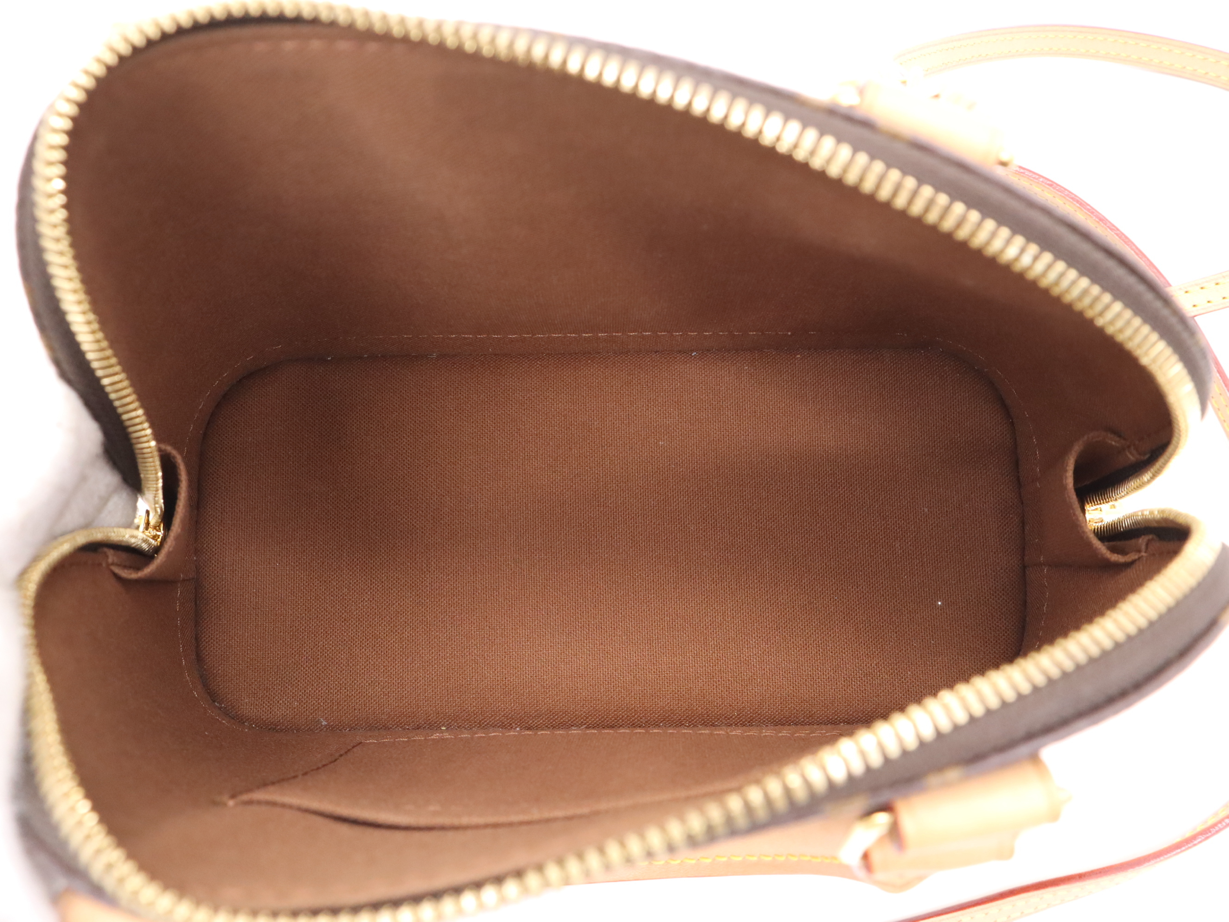 M53152 Monogram Alma BB Handbag with Shoulder Strap, Padlock, 2 Keys, Clochette, and Dust Bag — view 11