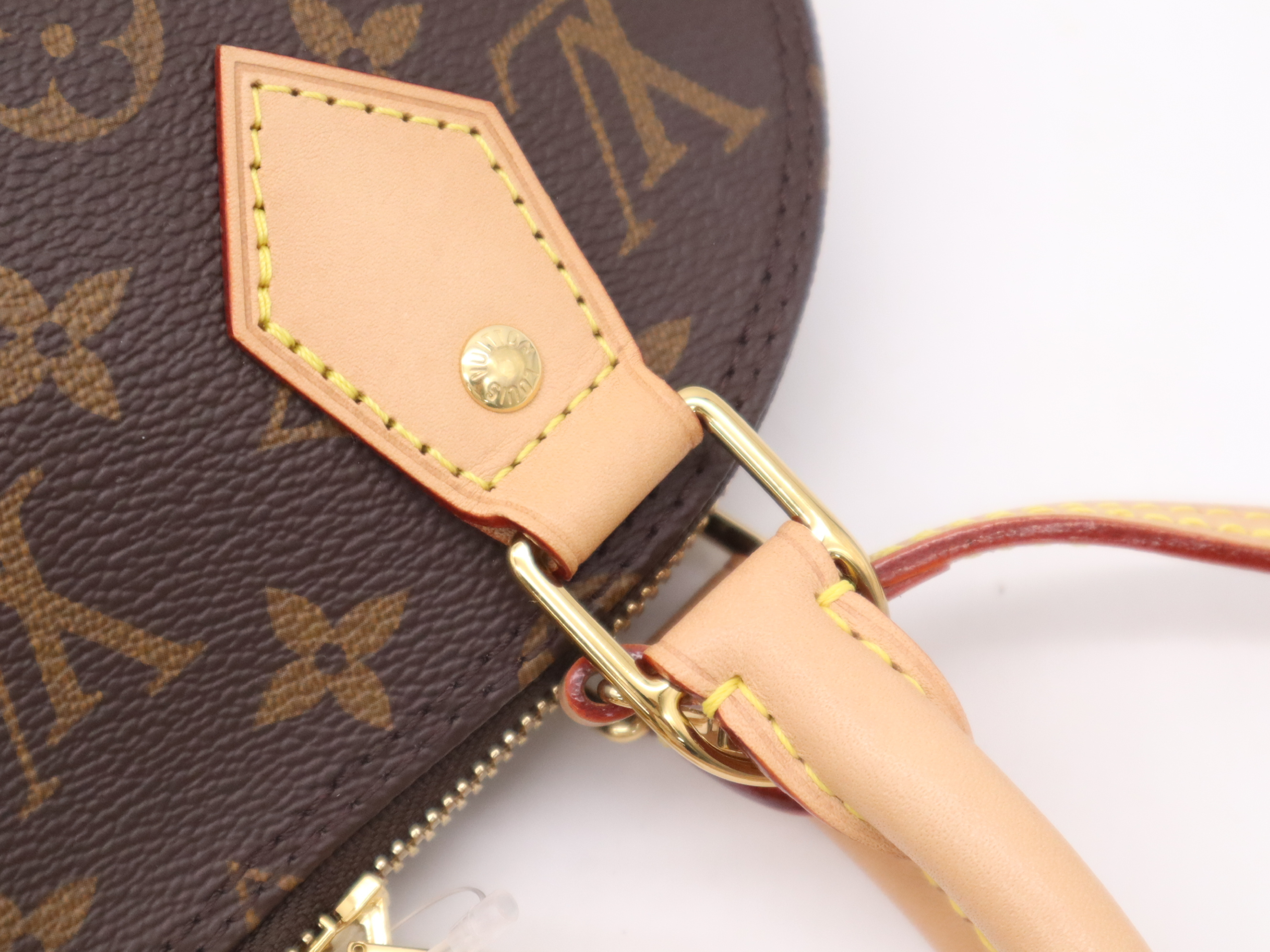 M53152 Monogram Alma BB Handbag with Shoulder Strap, Padlock, 2 Keys, Clochette, and Dust Bag — view 8